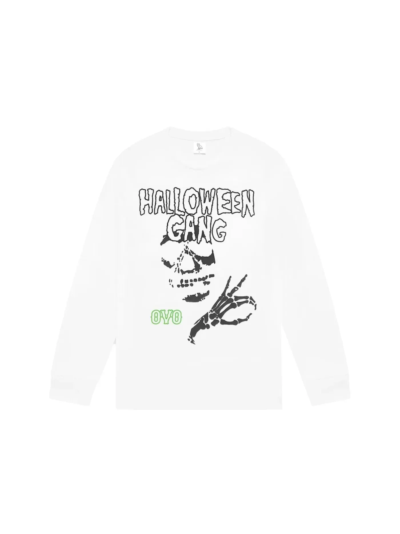Мужская футболка с длинным рукавом с принтом Halloween Gang OVO — изображение 1 из 2, белый