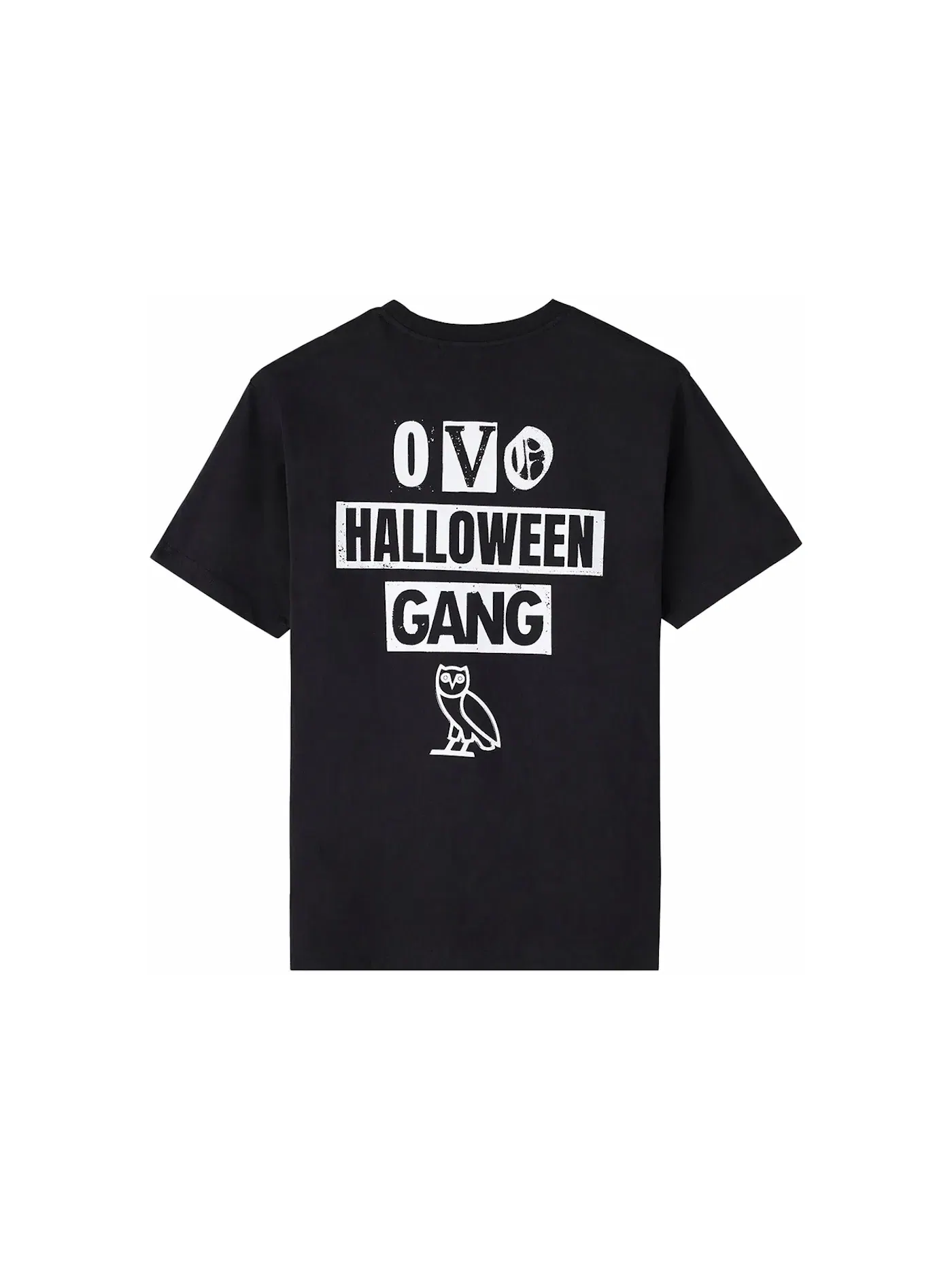 Мужская футболка с принтом OVO Halloween Gang T-Shirt (FW24) — изображение 2 из 2, черный