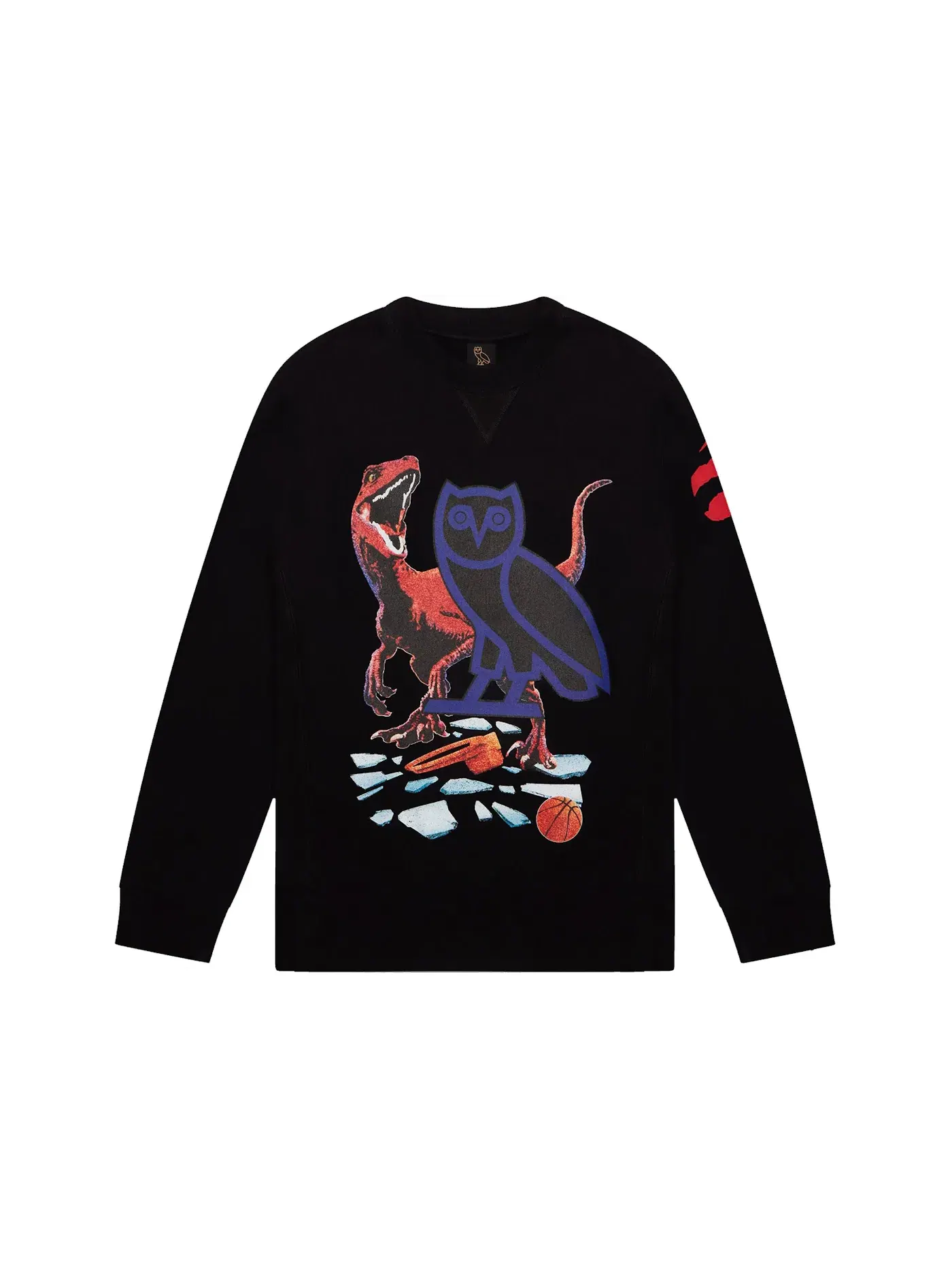 Мужской свитшот с принтом OVO Crewneck — изображение 1 из 1, черный