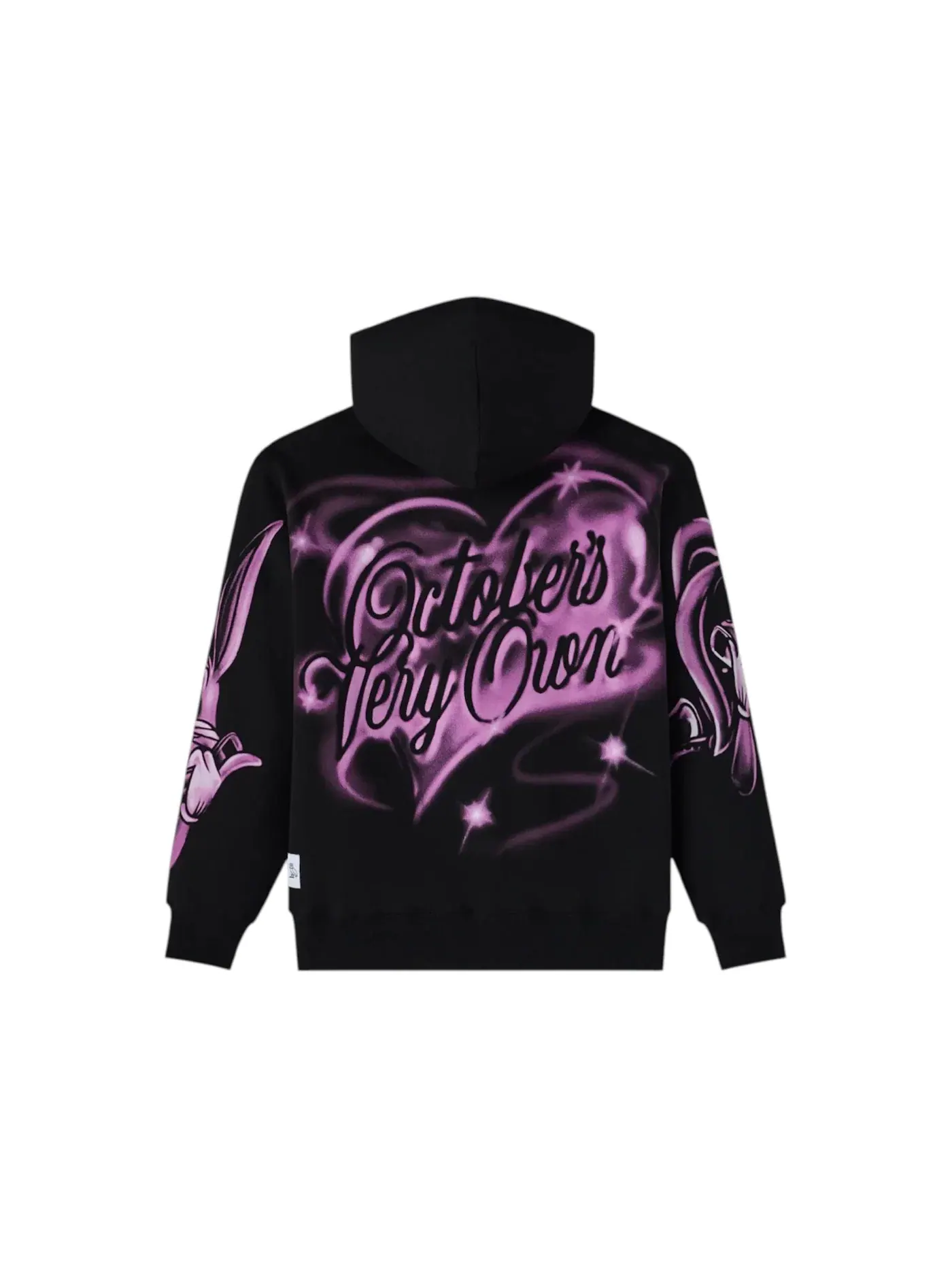 Мужская худи с принтом OVO Looney Tunes Airbrush Full-Zip — изображение 2 из 2, черный