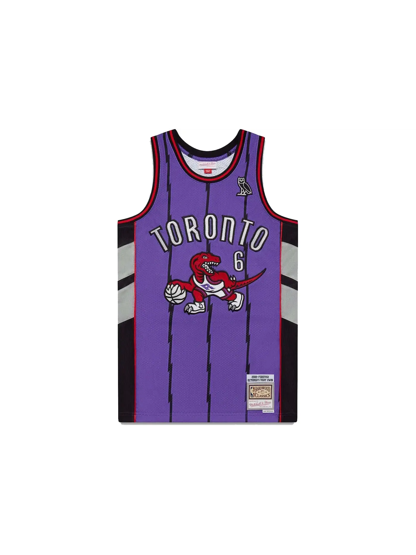 Мужская баскетбольная джерси с принтом '95 Raptors OVO — изображение 1 из 2, фиолетовый