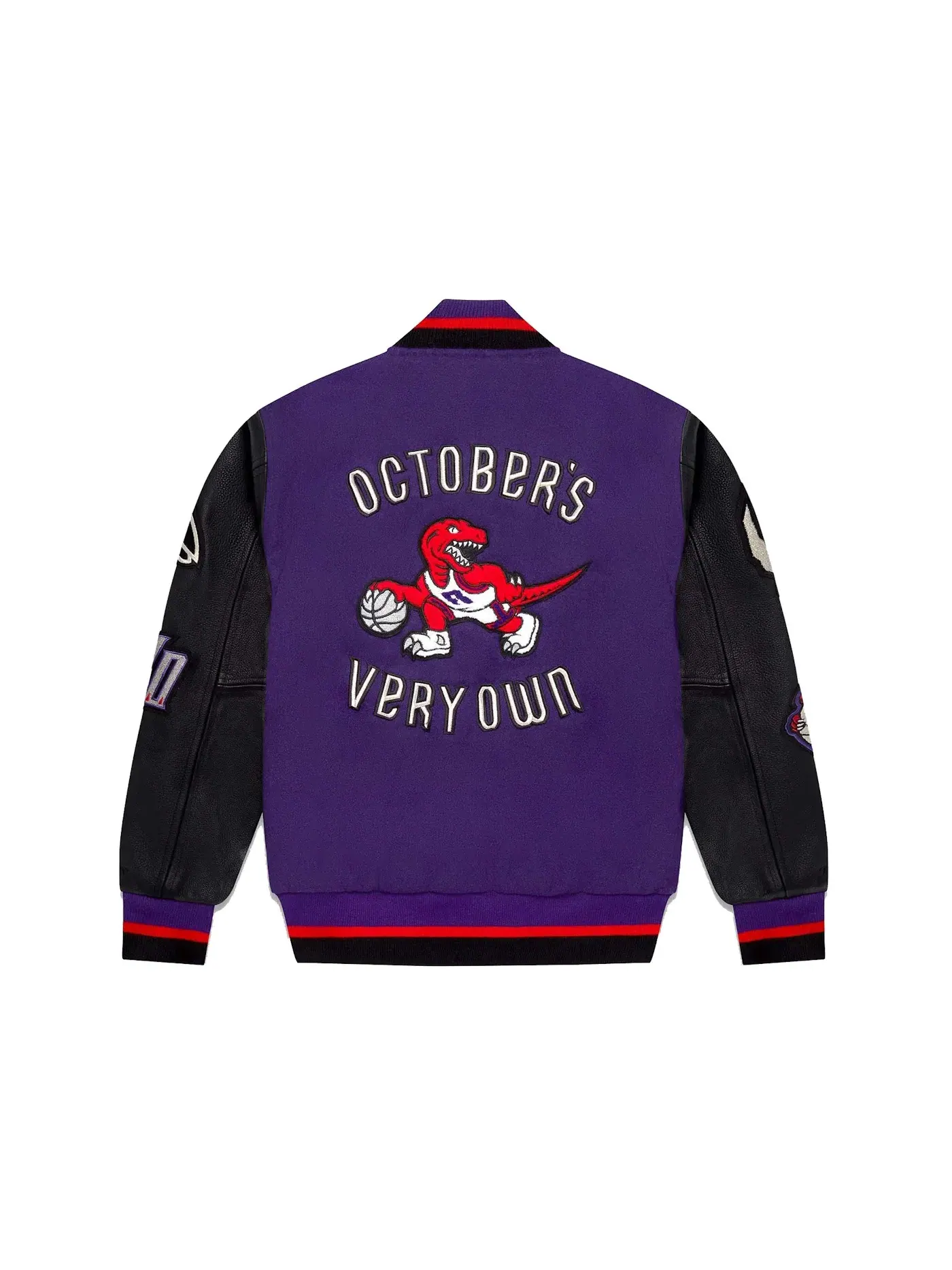 Мужская куртка-бомбер с принтом Mitchell And Ness '95 Raptors Varsity Jacket OVO — изображение 2 из 2, фиолетовый