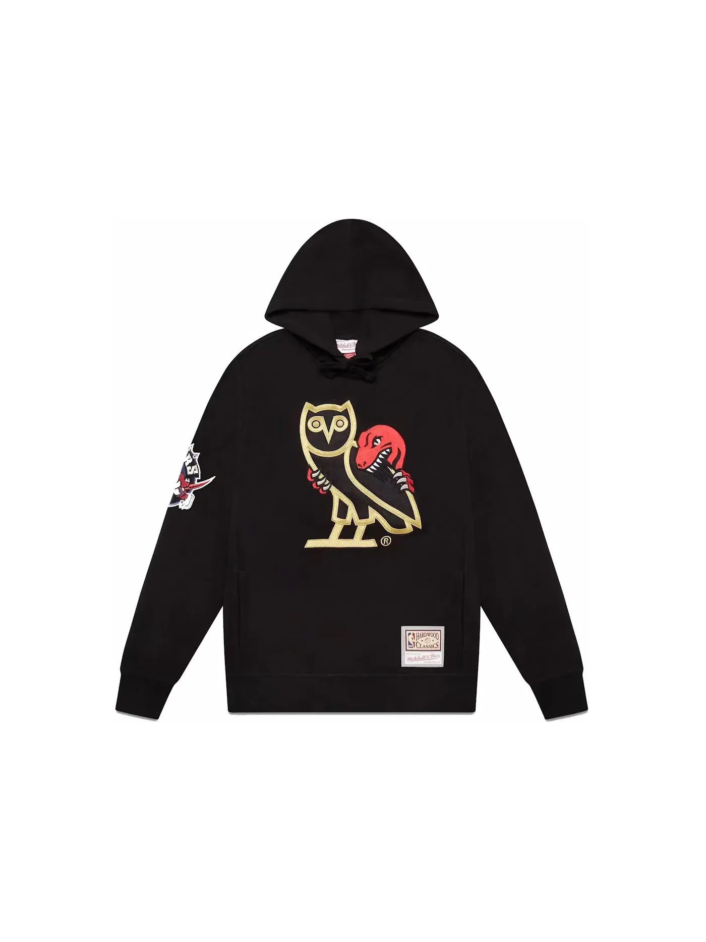 Мужская худи OVO Mitchell & Ness 1995 Raptors OG Owl Hoodie — изображение 1 из 1, черный