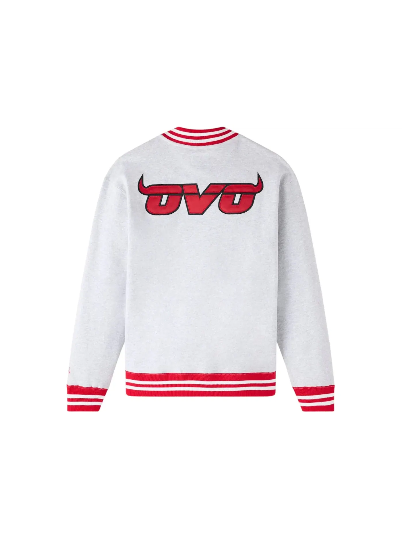 Мужской свитшот с четверть-застежкой и воротником-стойкой OVO Sweatshirt — изображение 2 из 2, серый