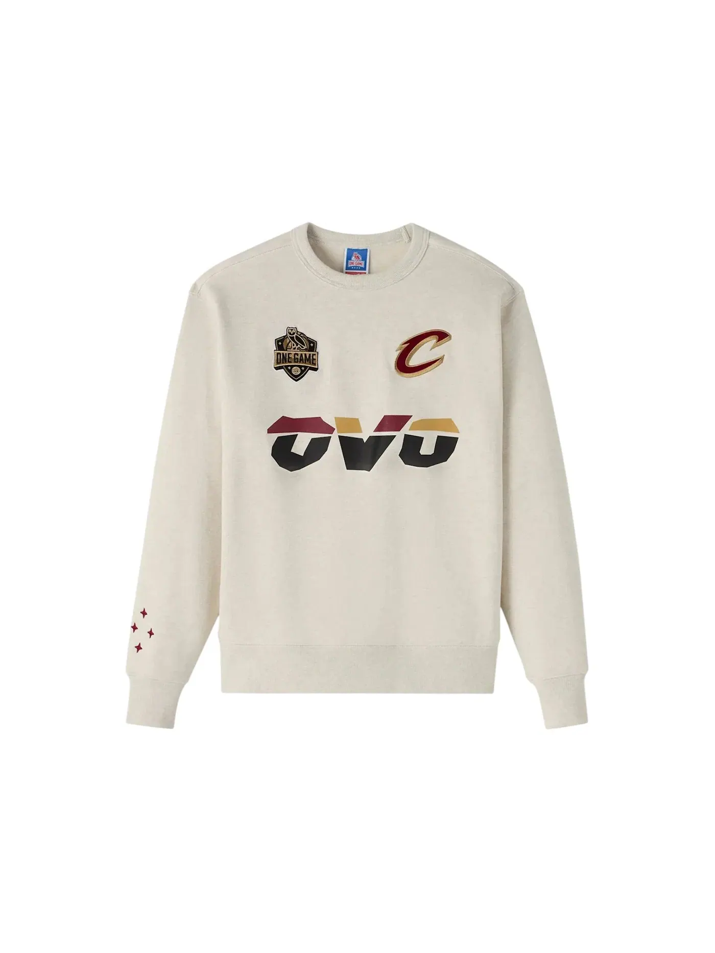 Мужской свитшот с принтом OVO NBA Cleveland Cavaliers Crewneck — изображение 1 из 1, серый