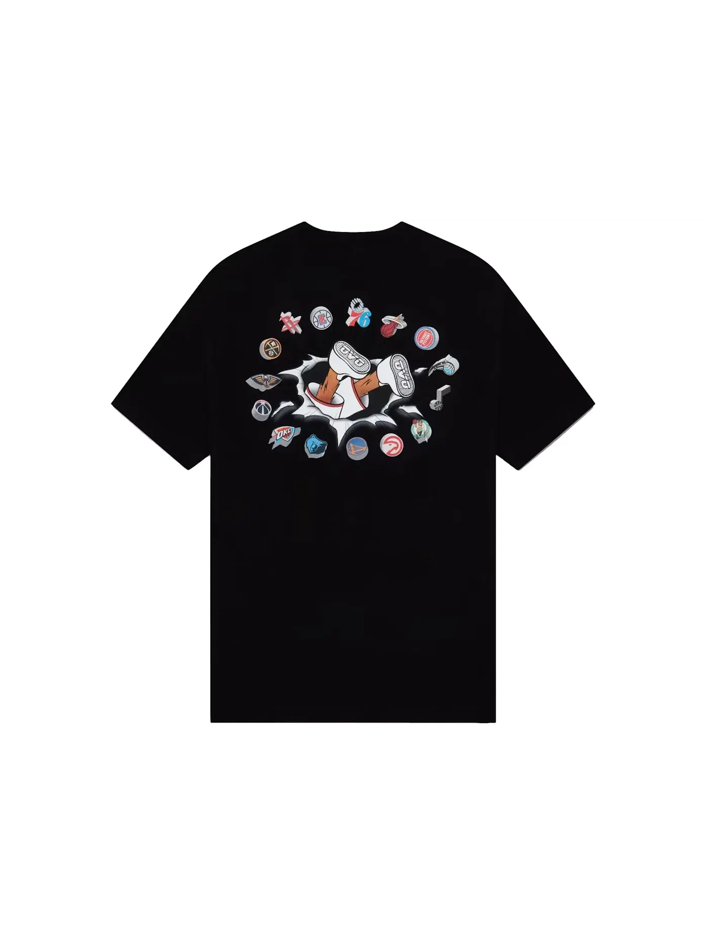 Мужская футболка с принтом OVO NBA Mascot T-Shirt OVO — изображение 2 из 2, черный