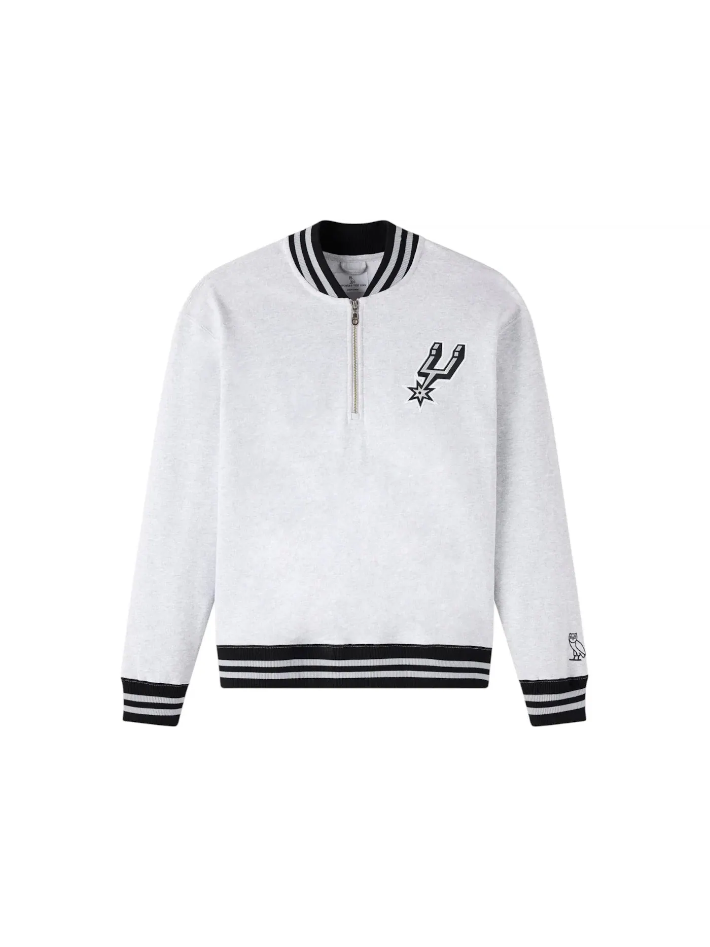 Мужской свитшот с четверть-молнией OVO NBA San Antonio Spurs Sweatshirt — изображение 1 из 2, серый