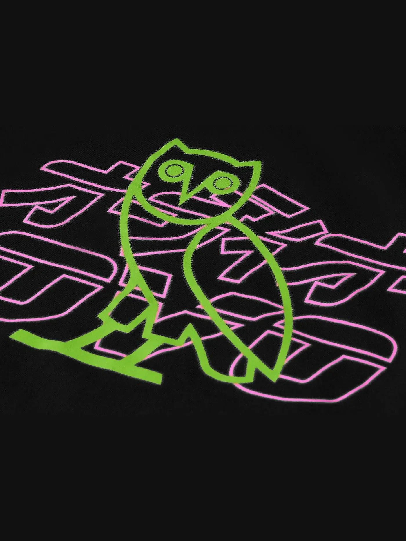 Мужская футболка с принтом Neon Lights Tee OVO — изображение 2 из 2, черный