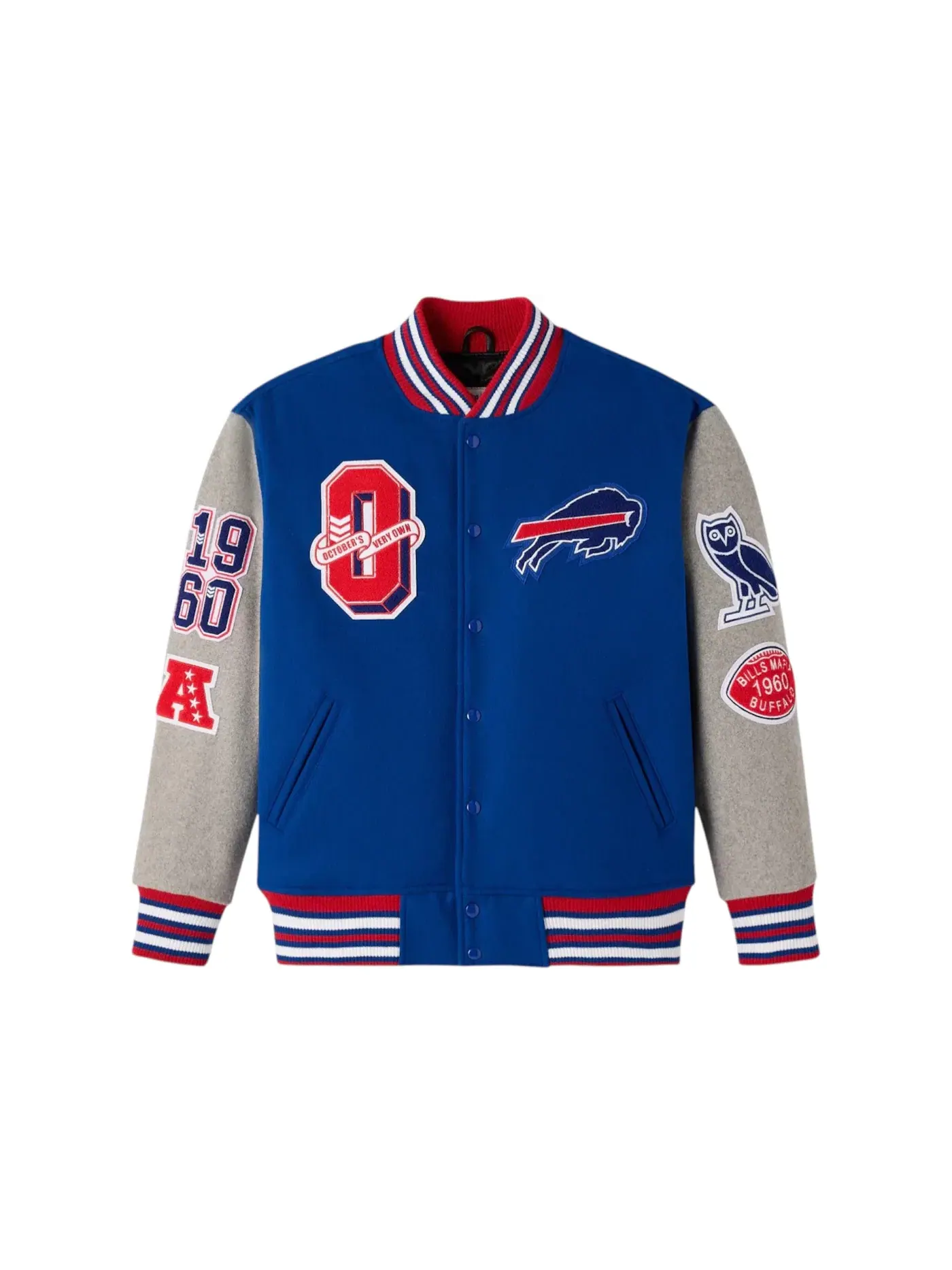Мужская куртка-бомбер Varsity Jacket OVO — изображение 1 из 2, синий