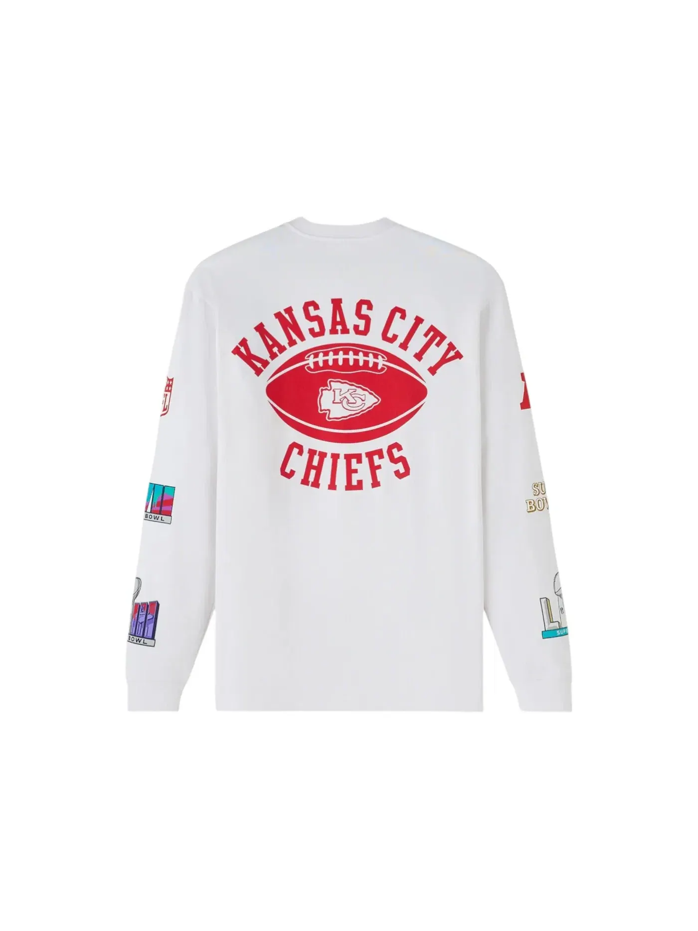 Мужская футболка с длинным рукавом OVO NFL Kansas City Chiefs Longsleeve T-Shirt — изображение 2 из 2, белый