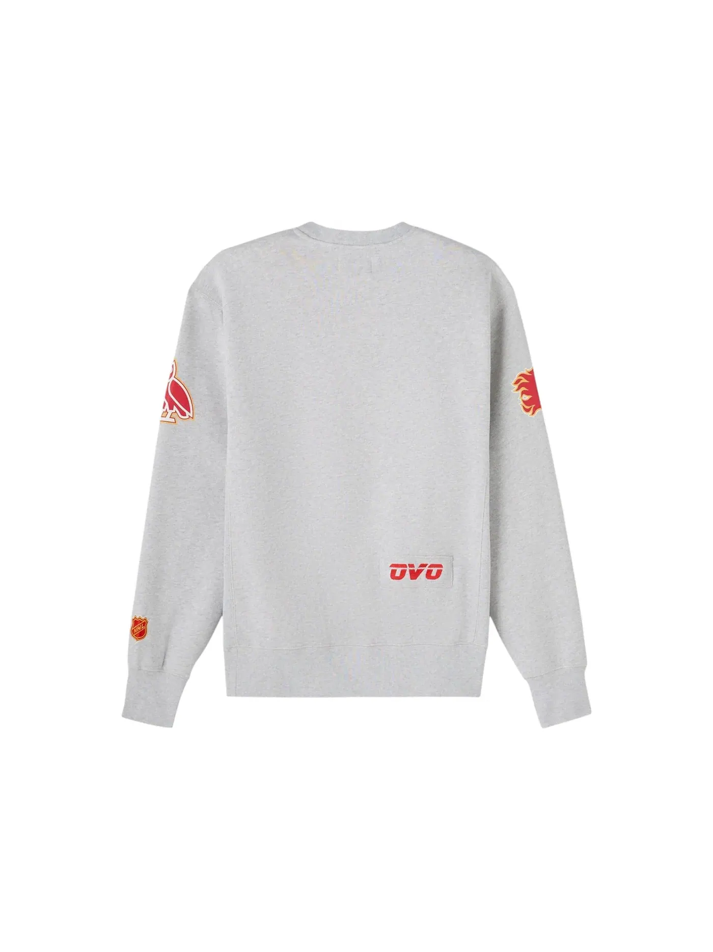 Мужской свитшот с длинным рукавом OVO NHL Calgary Flames Crewneck — изображение 2 из 2, пепельный вереск