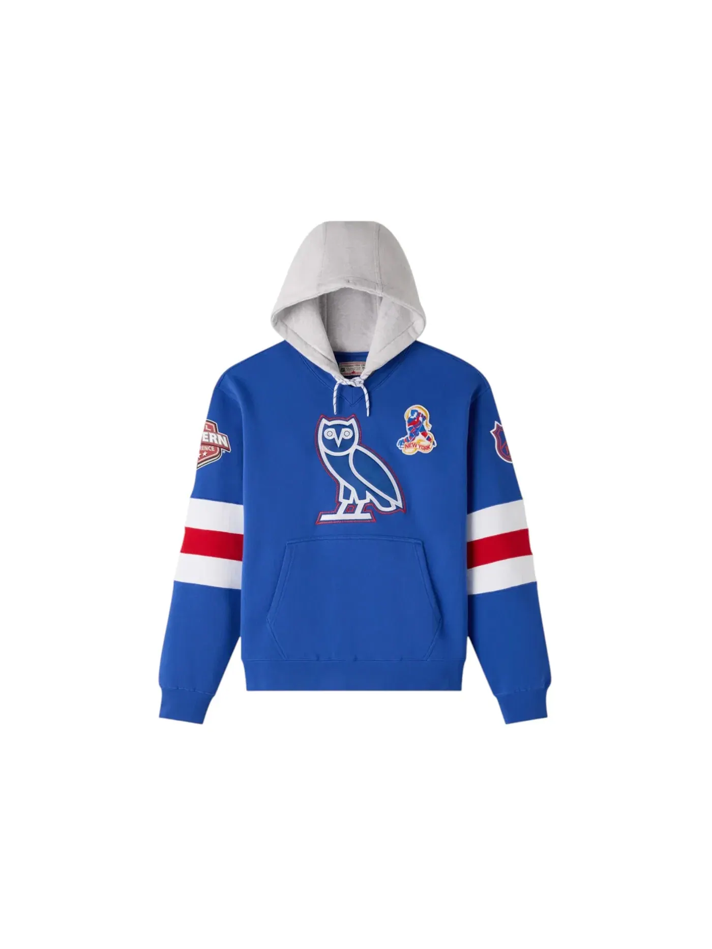 Мужская худи с принтом OVO NHL New York Rangers Hoodie — изображение 1 из 2, синий