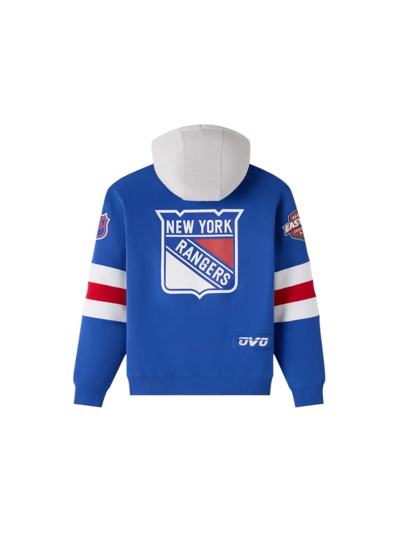 Мужская худи с принтом OVO NHL New York Rangers Hoodie — изображение 2 из 2, синий