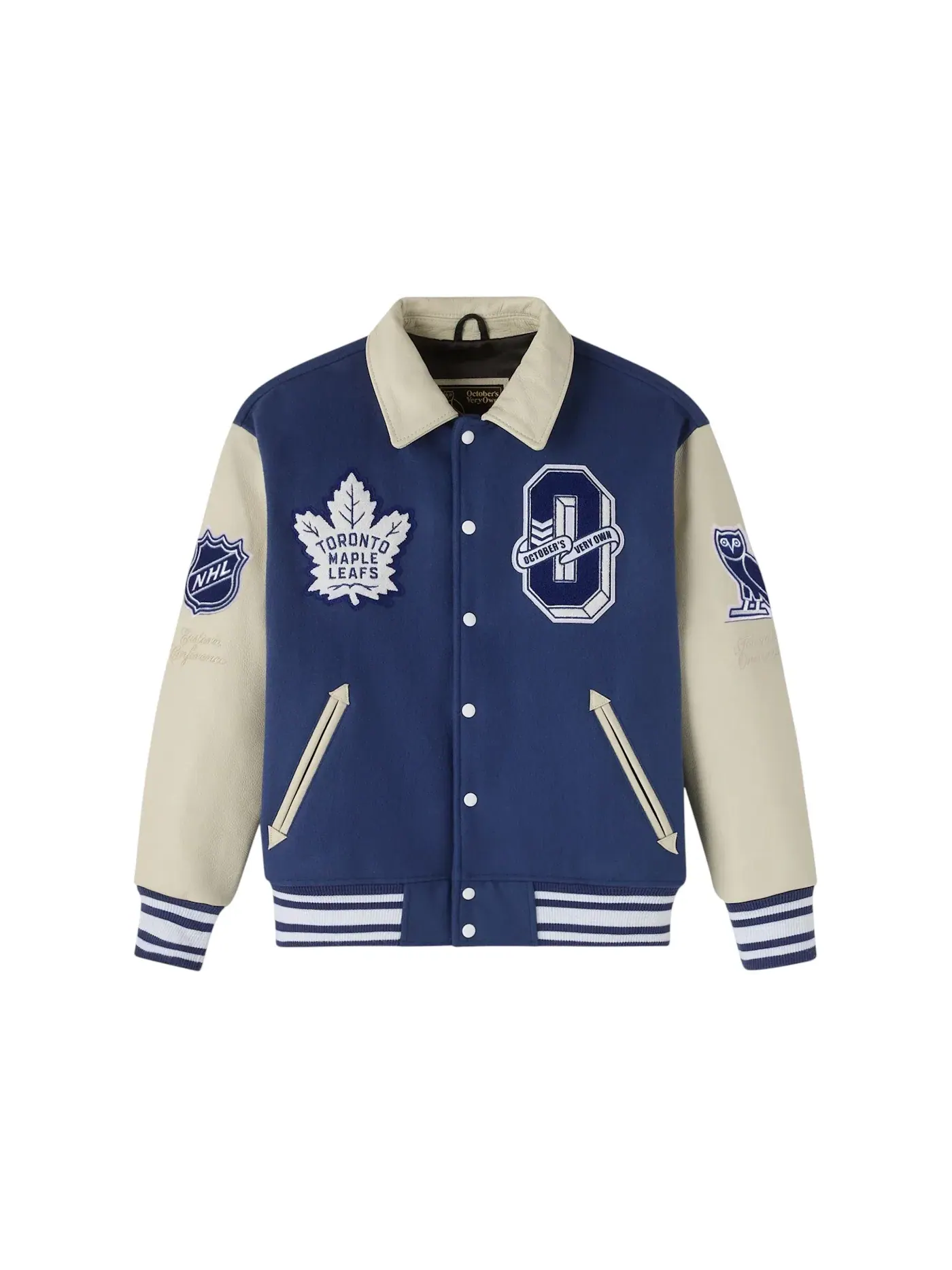 Мужская куртка-бомбер OVO NHL Toronto Maple Leafs Varsity Jacket — изображение 1 из 2, синий