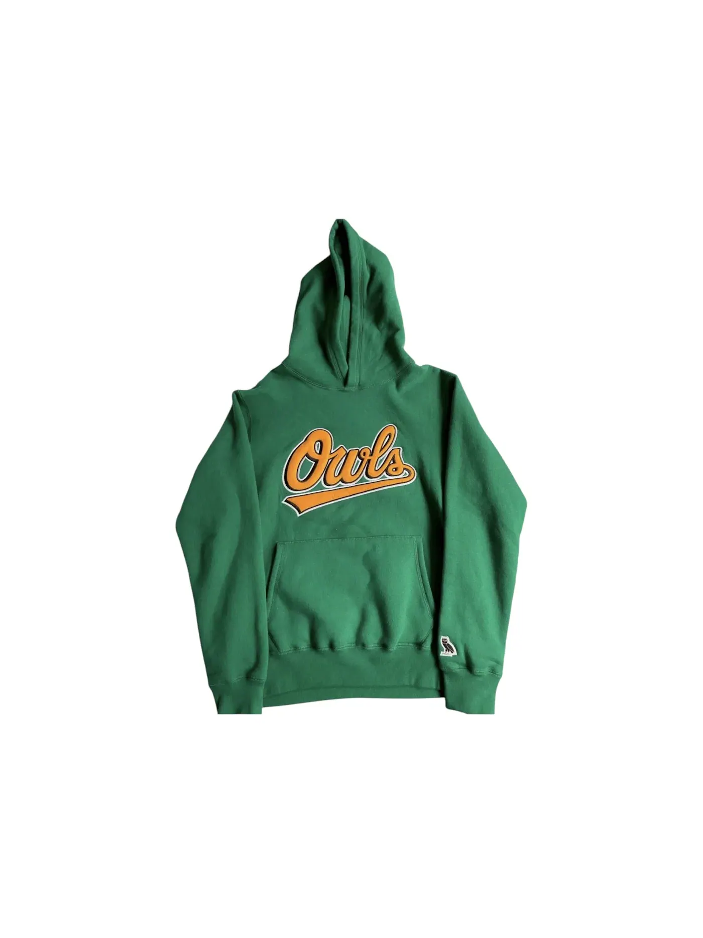 Мужская худи с принтом OVO Owls Script Hoodie OVO — изображение 1 из 2, зеленый
