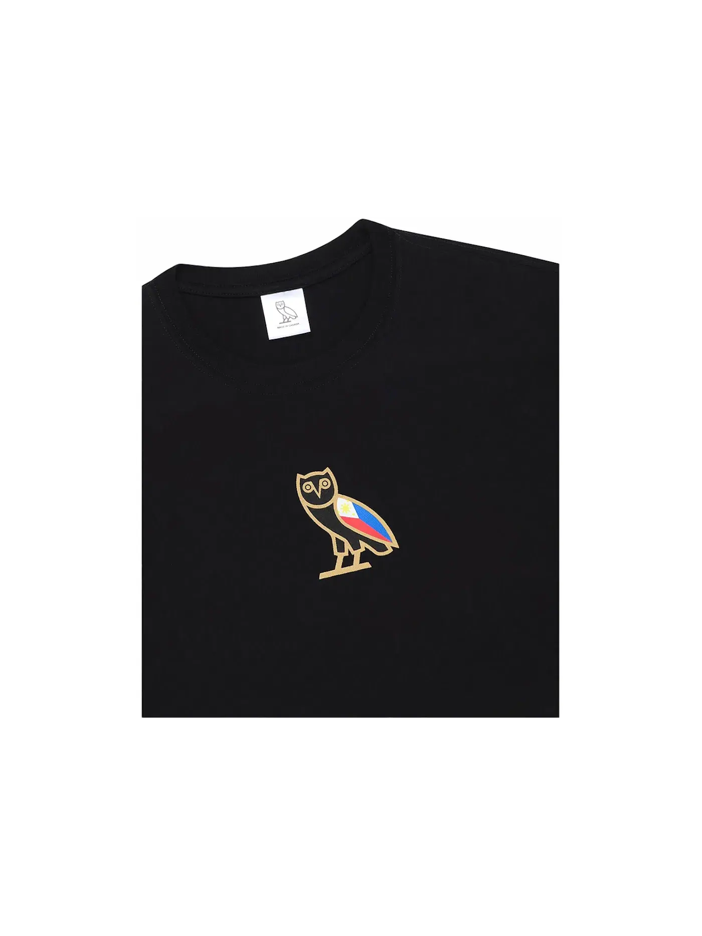 Мужская футболка с принтом OVO Philippines Mini OG Owl T-shirt Black — изображение 2 из 2