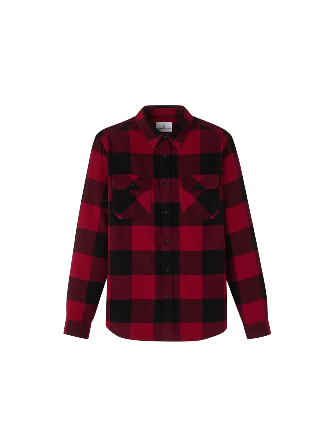 Мужская рубашка из фланели с принтом OVO Shirt — изображение 1 из 2, глубокий красный