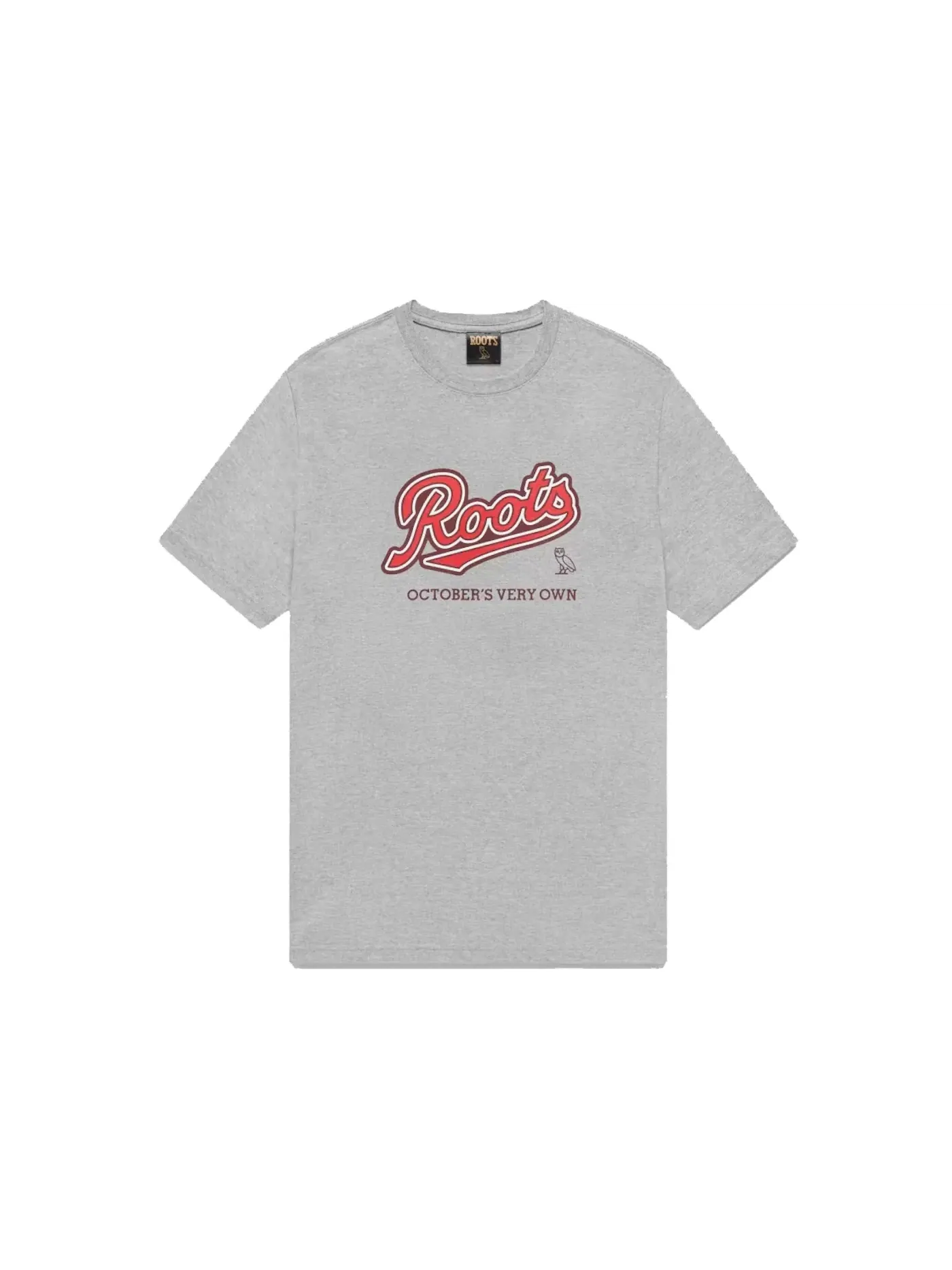 Мужская футболка с принтом OVO Roots Heritage Script T-Shirt — изображение 1 из 2, серый