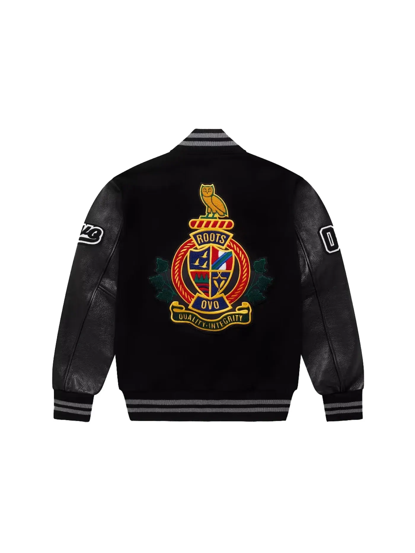 Мужская куртка-бомбер OVO Roots Varsity Jacket — изображение 2 из 2, черный