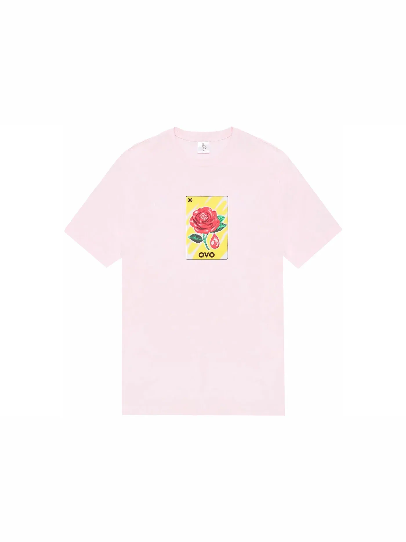Мужская футболка с принтом OVO Rose T-shirt — изображение 2 из 2, розовый