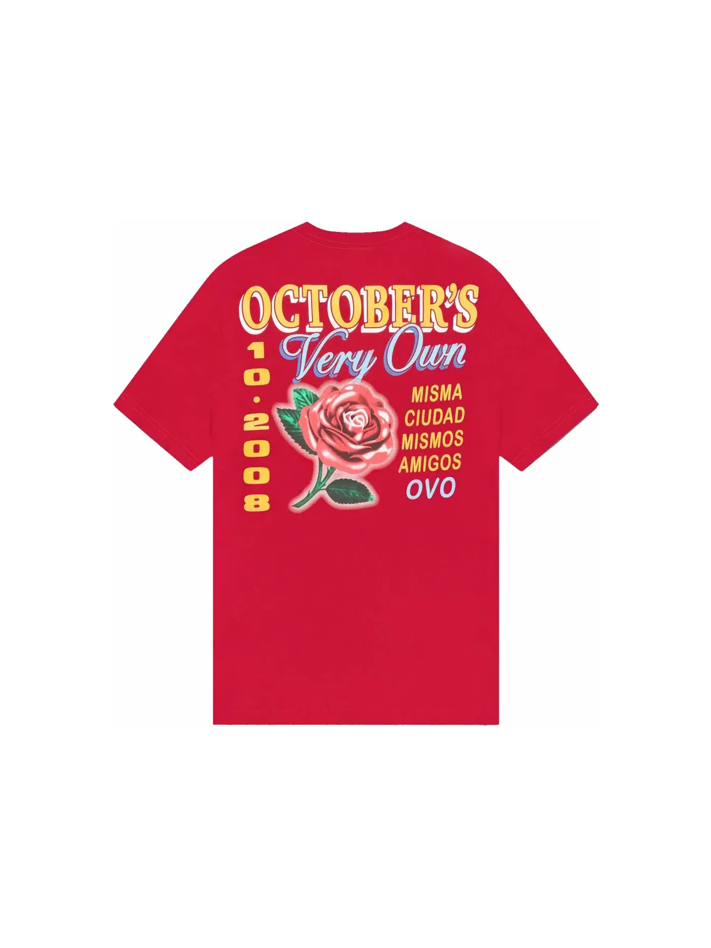 Мужская футболка с принтом OVO T-shirt — изображение 1 из 2, красный