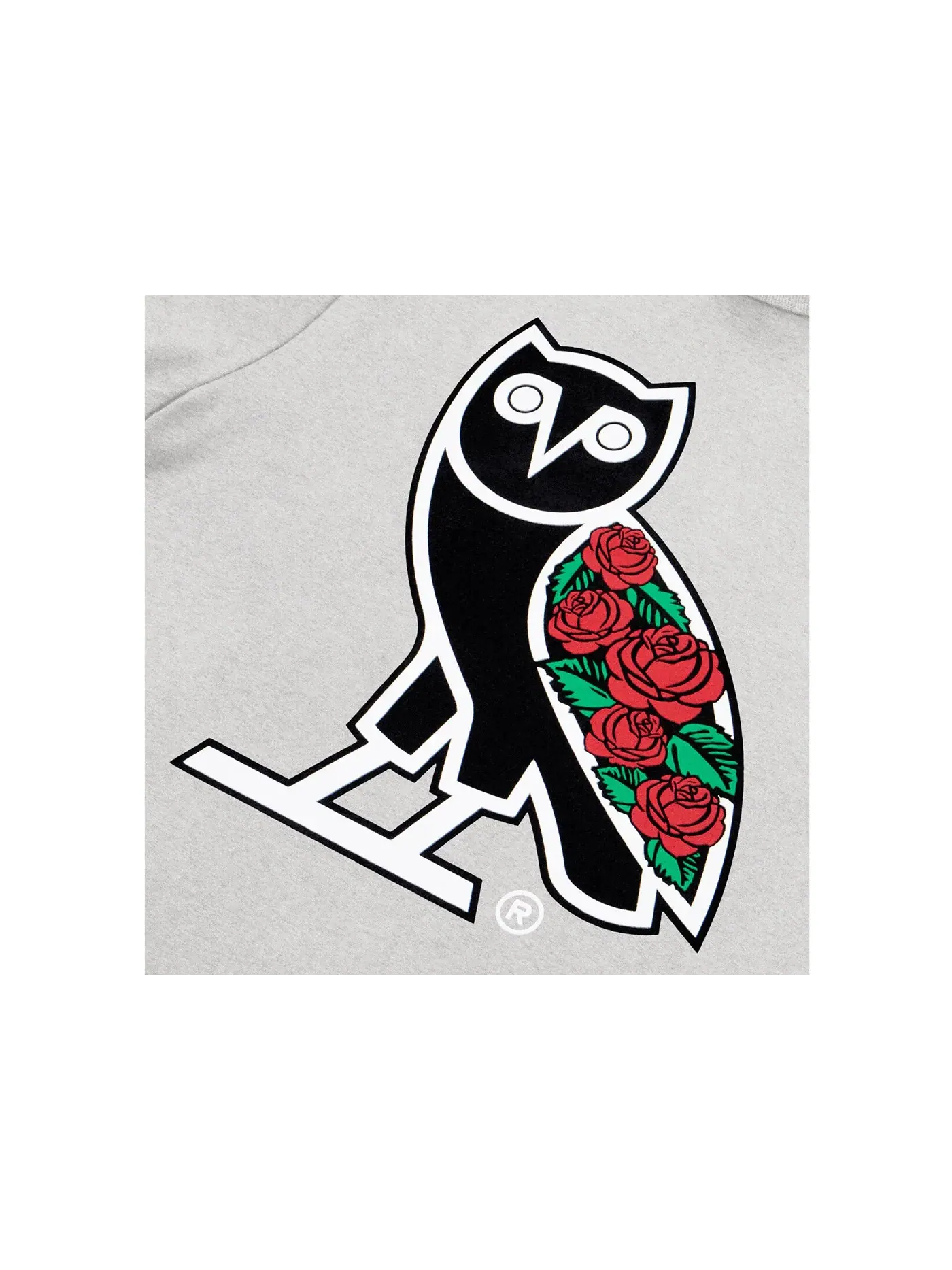 Мужская футболка с принтом Sandra's Rose OG Owl Tee OVO — изображение 2 из 2, серый
