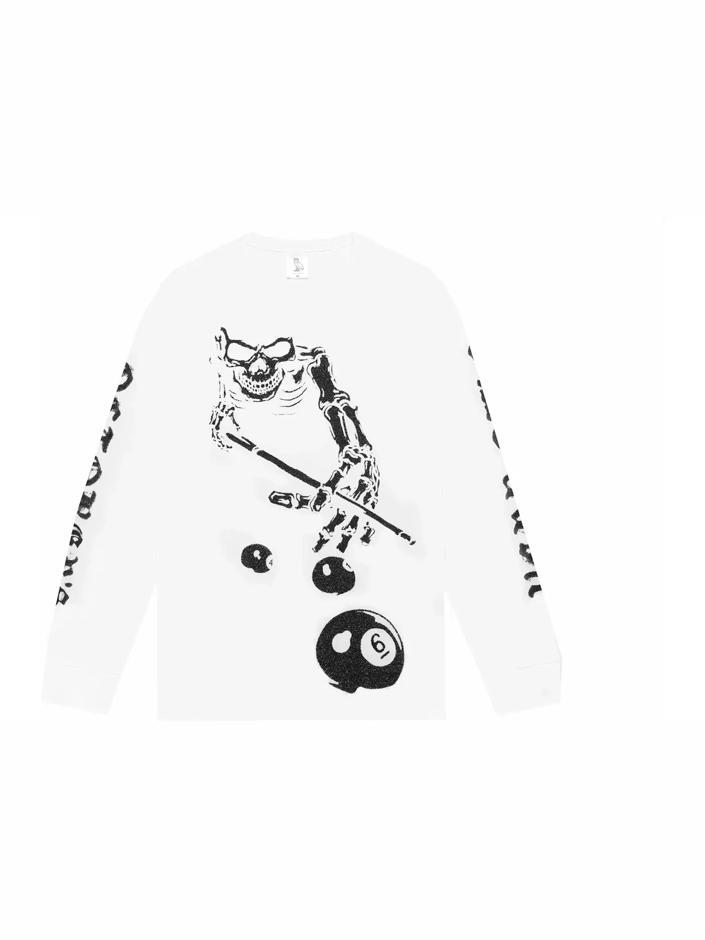 Мужская футболка с принтом OVO Skeleton T-shirt — изображение 1 из 1, белый