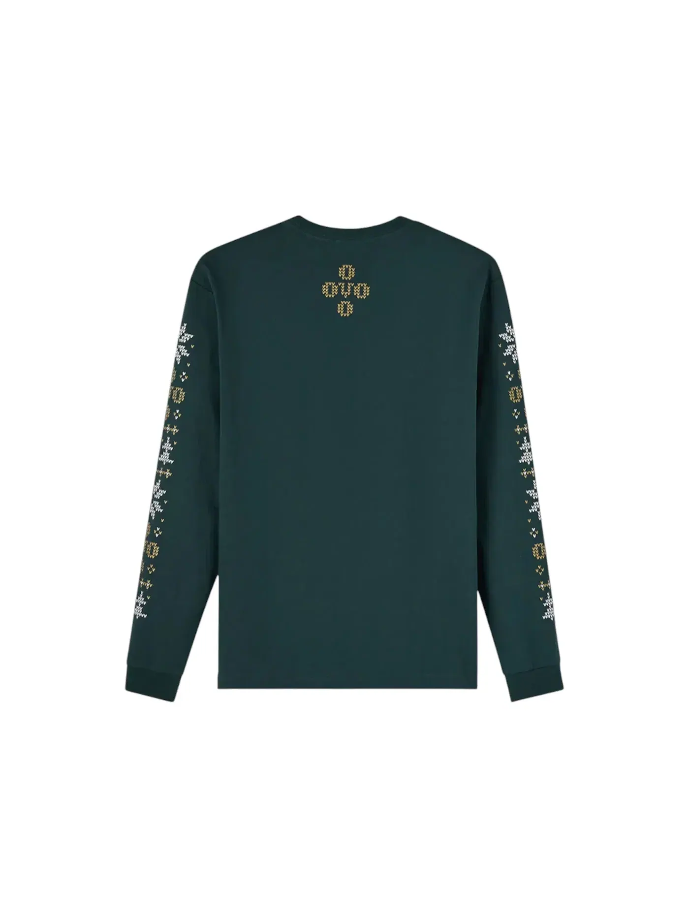Мужская футболка с длинным рукавом с принтом Snowflake Owl T-shirt OVO — изображение 2 из 2, зеленый