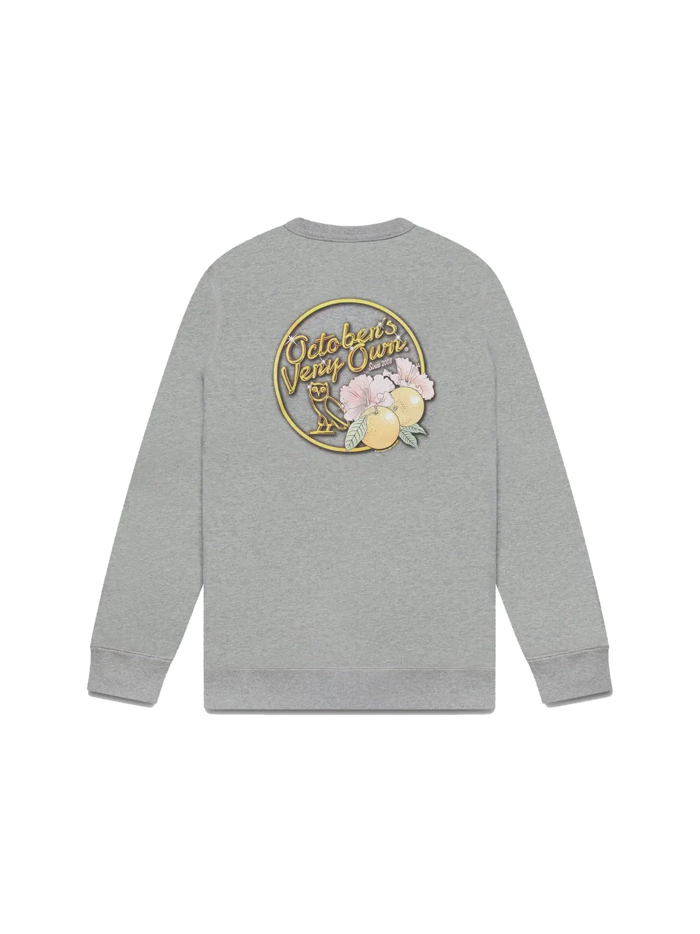 Мужской свитшот с принтом Crewneck OVO — изображение 1 из 2, серый