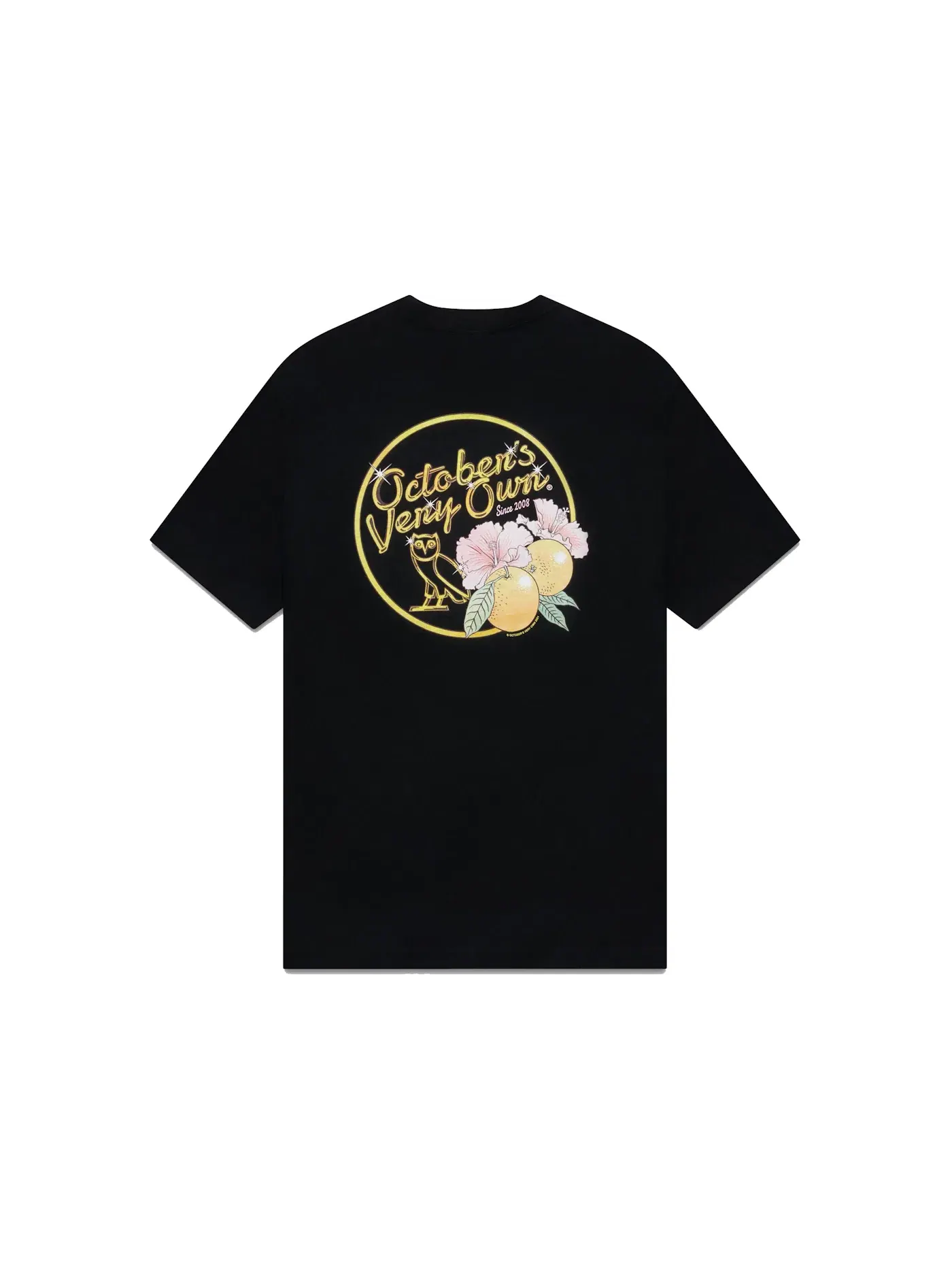 Мужская футболка с принтом OVO Solid Gold Owl T-shirt — изображение 1 из 2, черный