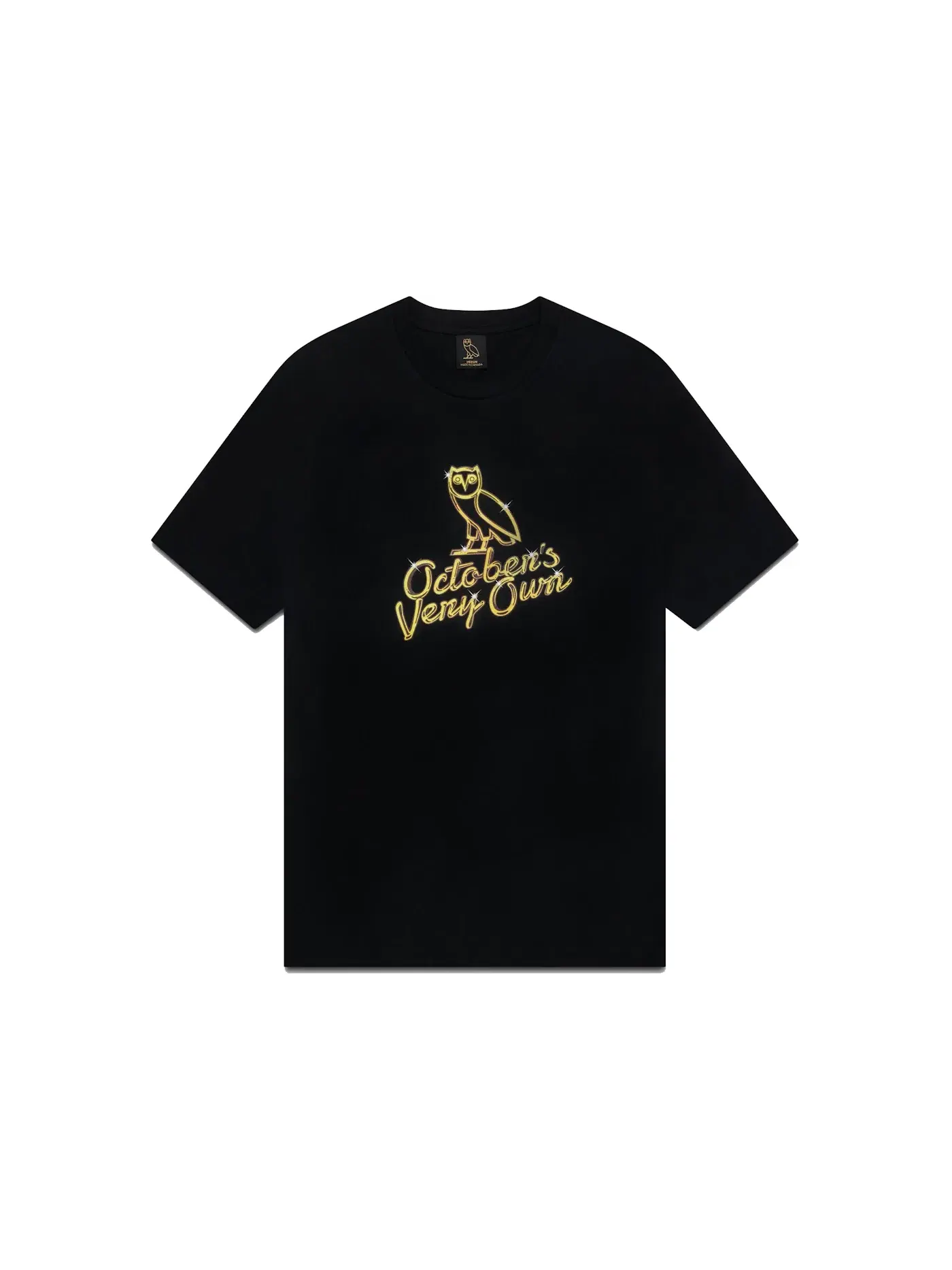Мужская футболка с принтом OVO Solid Gold Owl T-shirt — изображение 2 из 2, черный