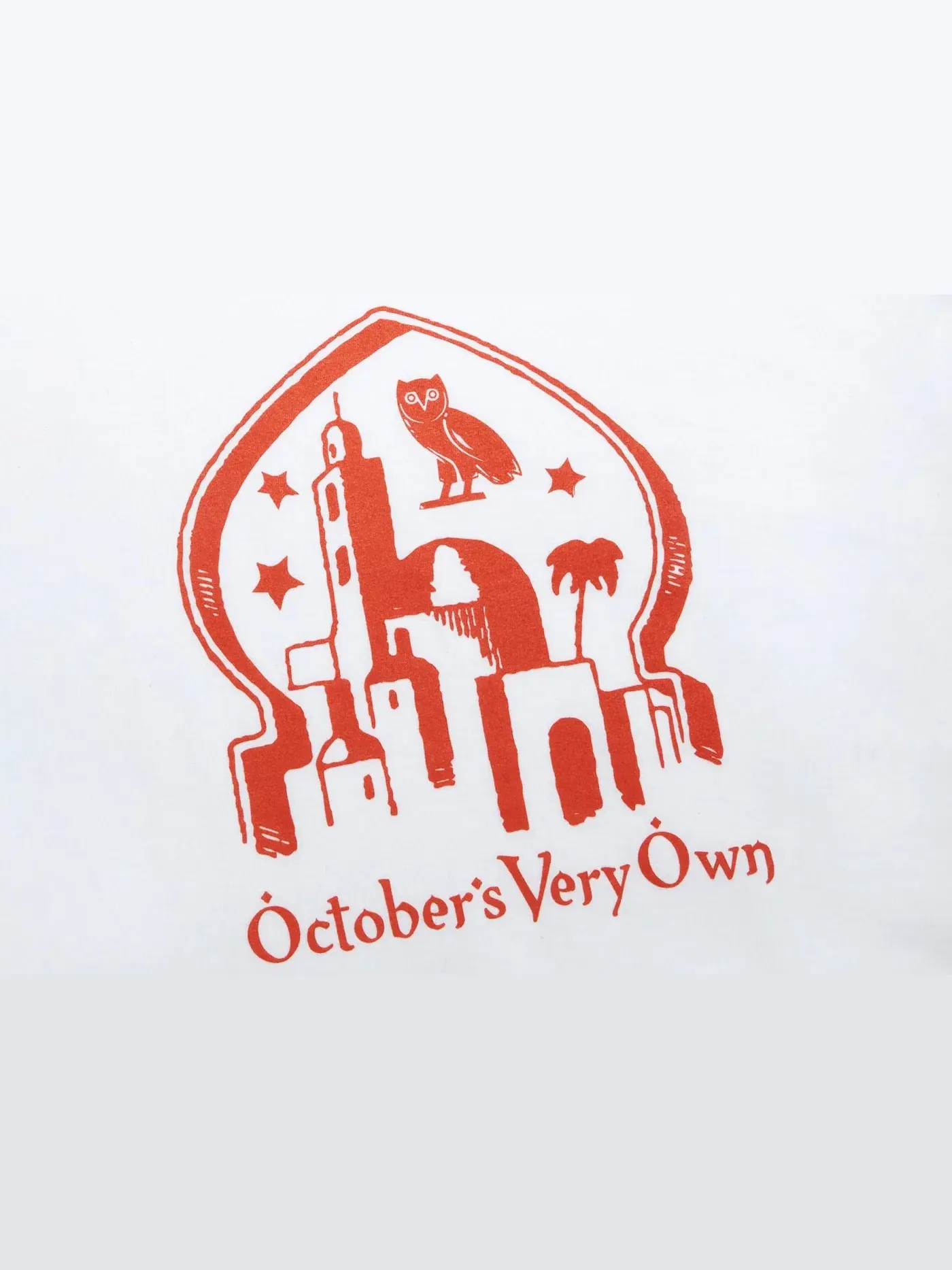 Мужская футболка с принтом OVO Starlight Owl T-shirt White — изображение 2 из 2