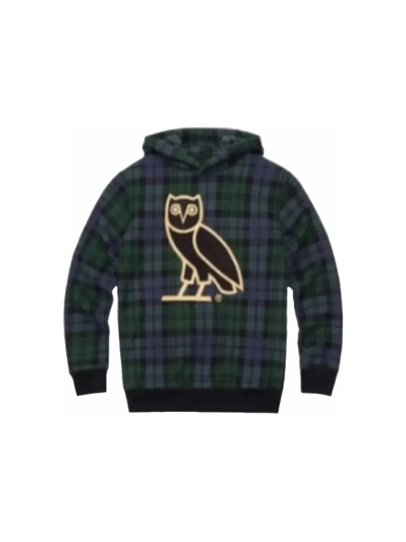 Мужской худи с принтом OVO Tartan OG Owl Hoodie — изображение 1 из 1, зеленый