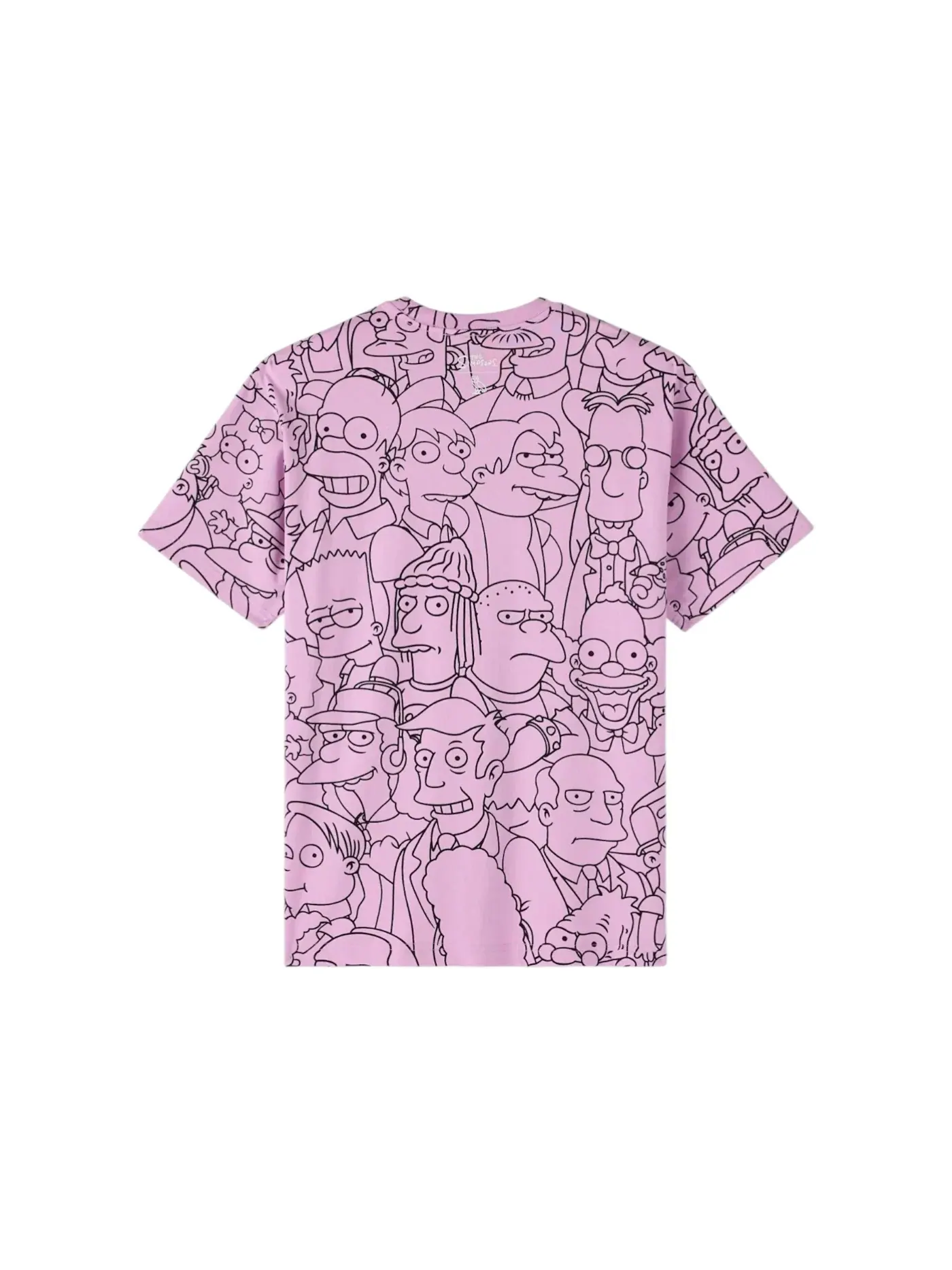 Мужская футболка с принтом OVO The Simpsons OVO — изображение 2 из 2, розовый/черный