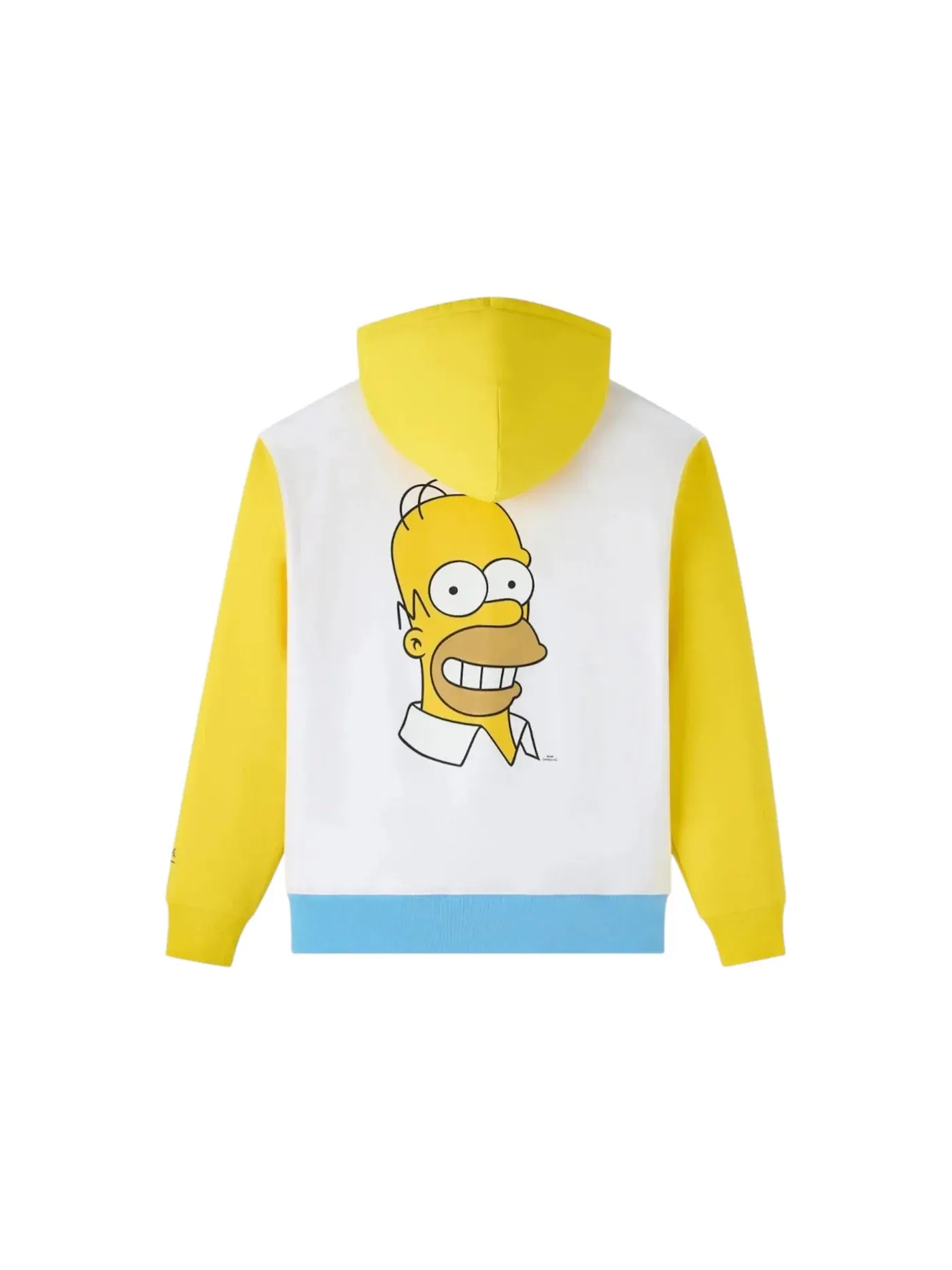 Мужской худи с принтом Homer OVO — изображение 2 из 2, белый/желтый