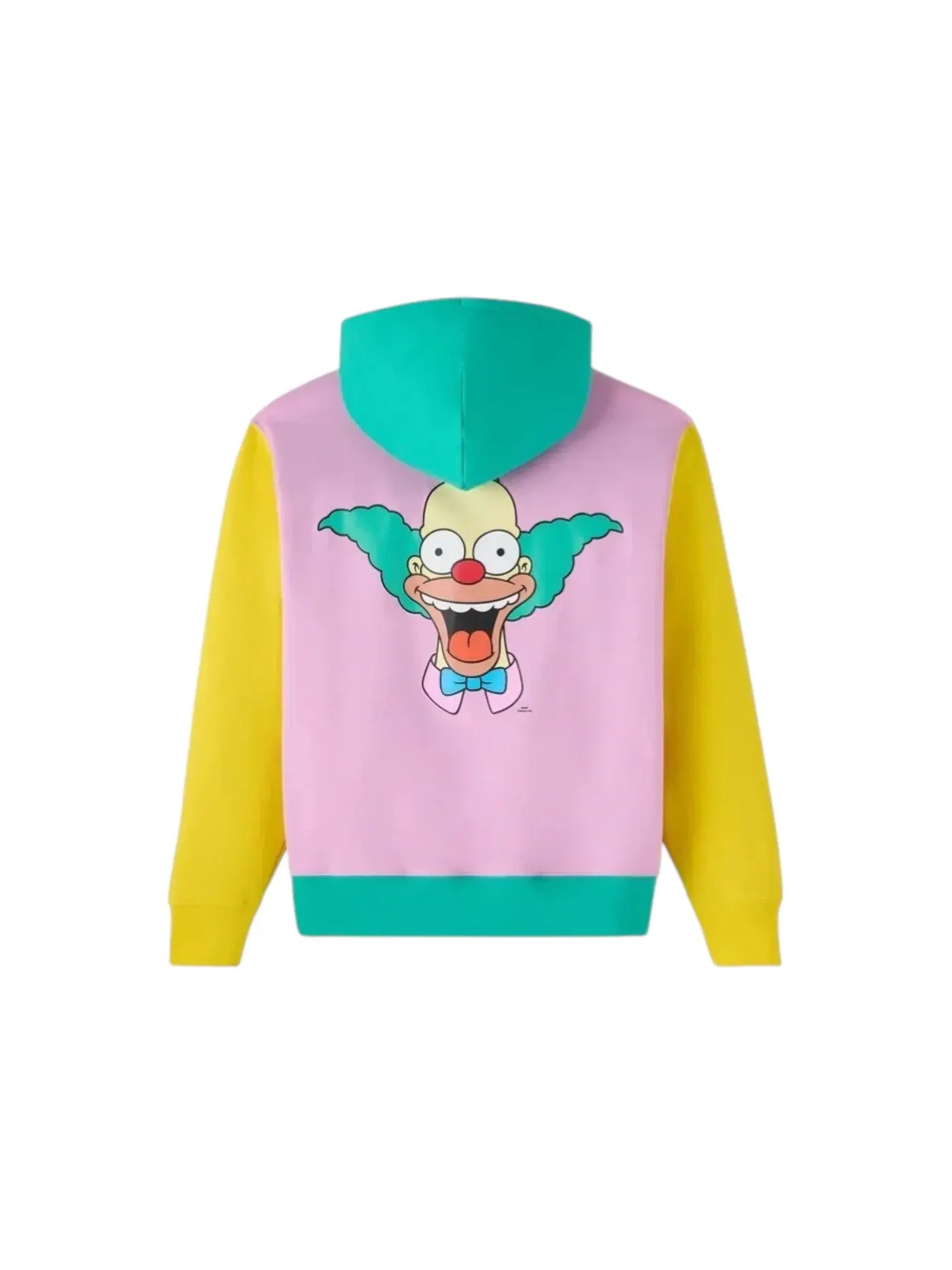 Мужская худи с принтом Krusty The Clown OVO — изображение 2 из 2, розовый/желтый