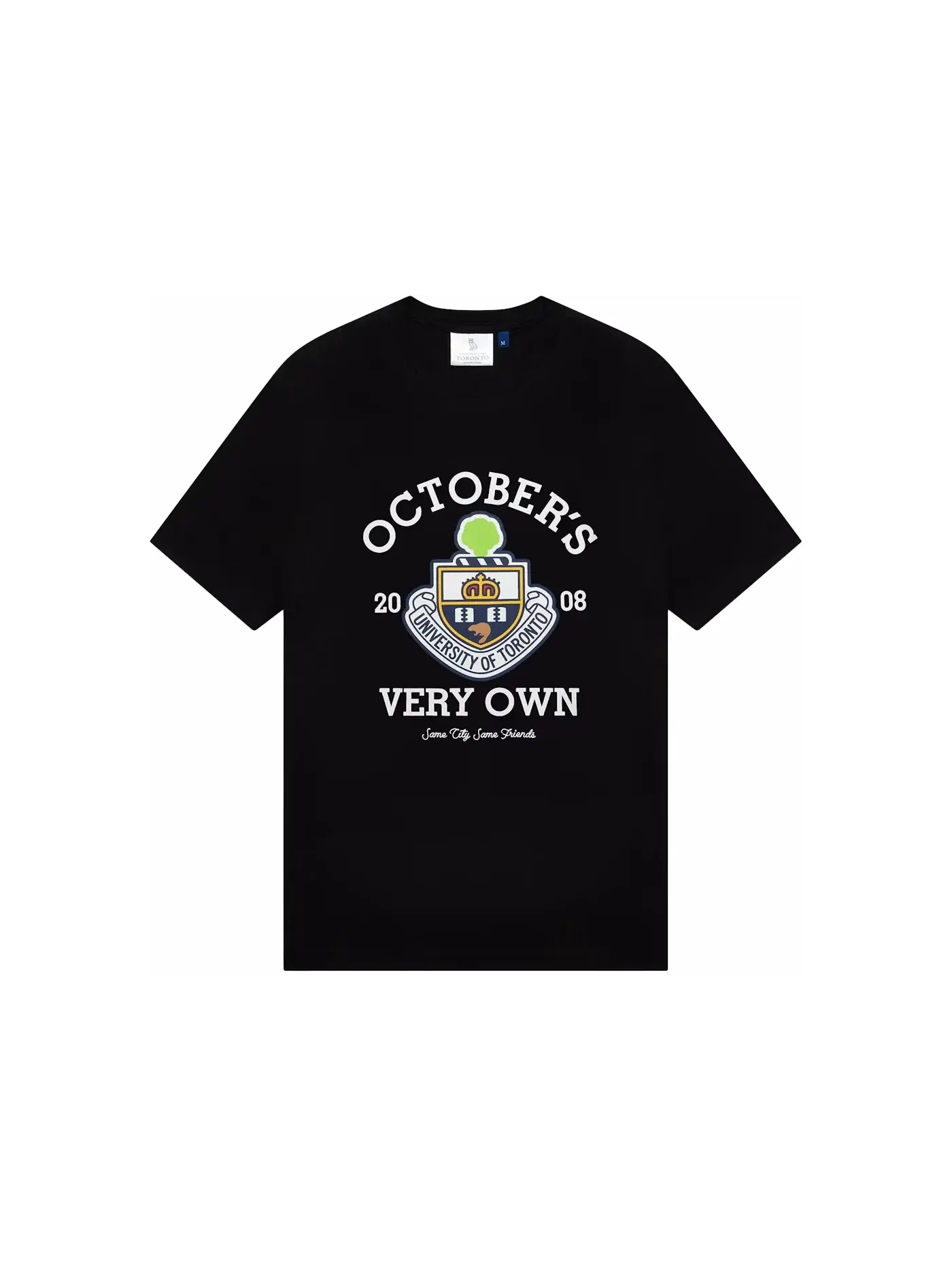 Мужская футболка с принтом OVO U Of T Crest T-Shirt OVO — изображение 1 из 2, черный