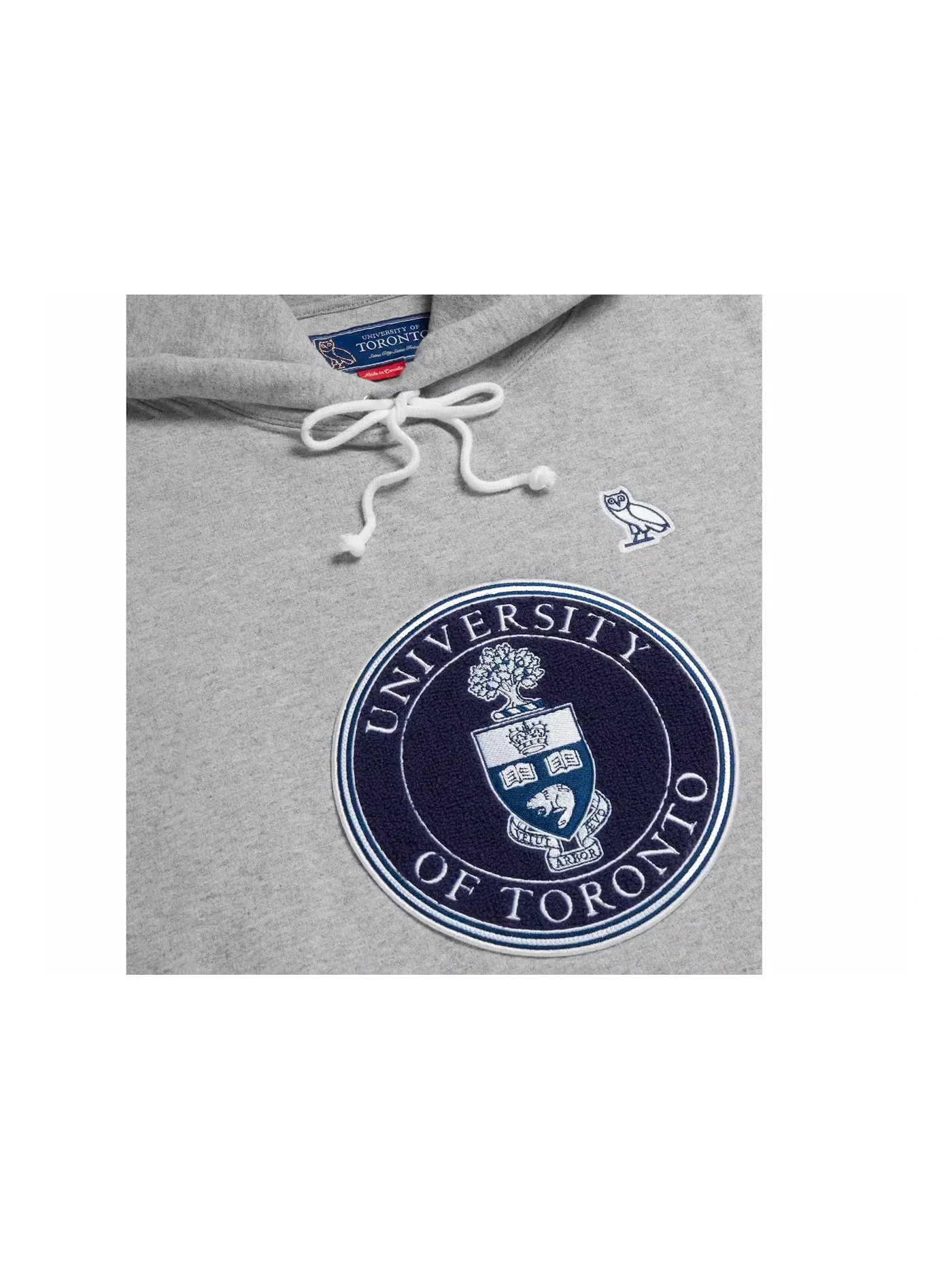 Мужская худи OVO U Of T Hoodie — изображение 2 из 2, серый