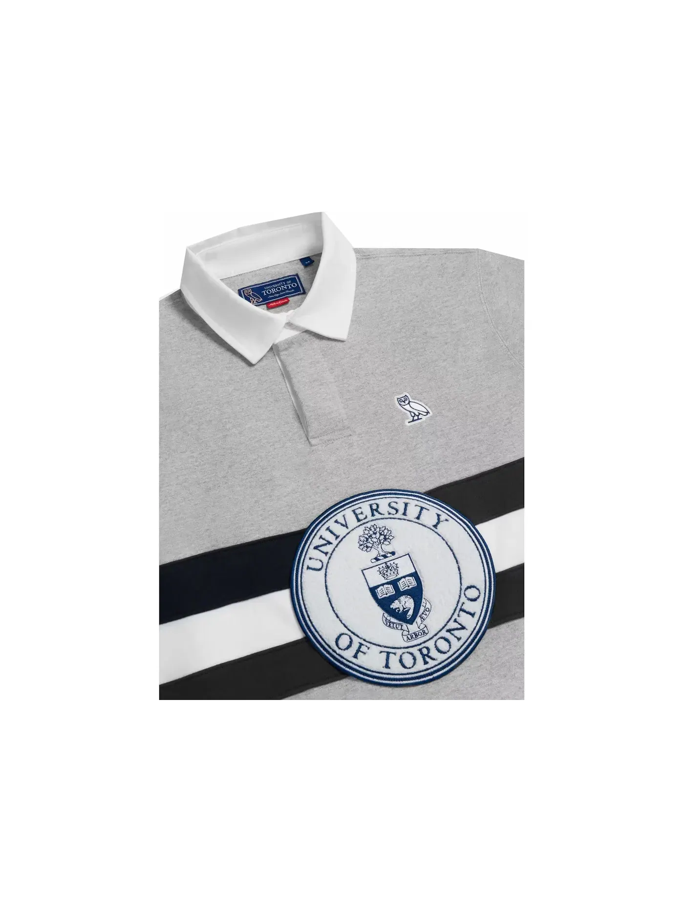 Мужское поло-рубашка OVO U Of T Rugby Polo Heather Grey — изображение 3 из 3