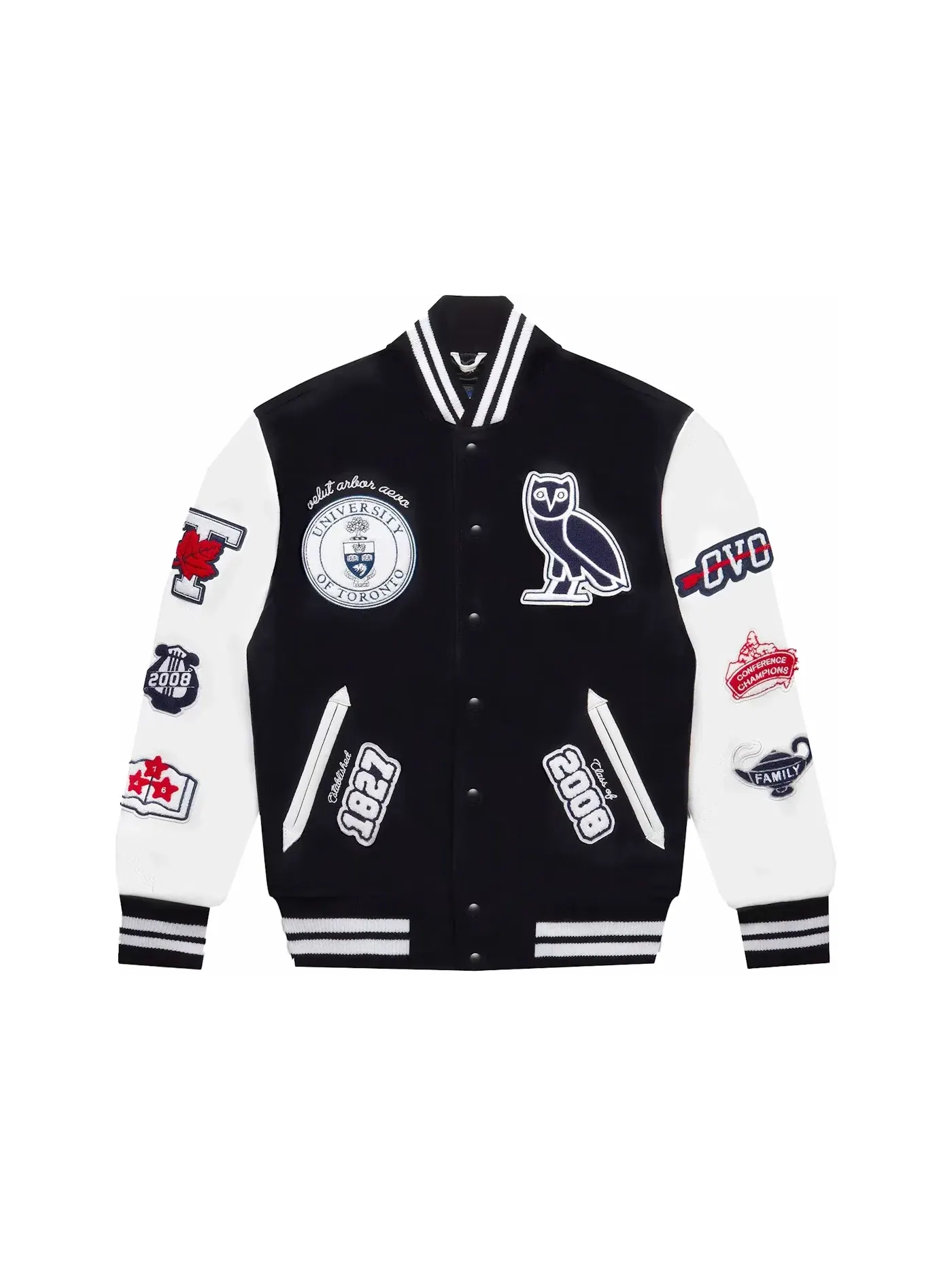 Мужская куртка с длинным рукавом OVO U Of T Team Jacket — изображение 1 из 2, темно-синий