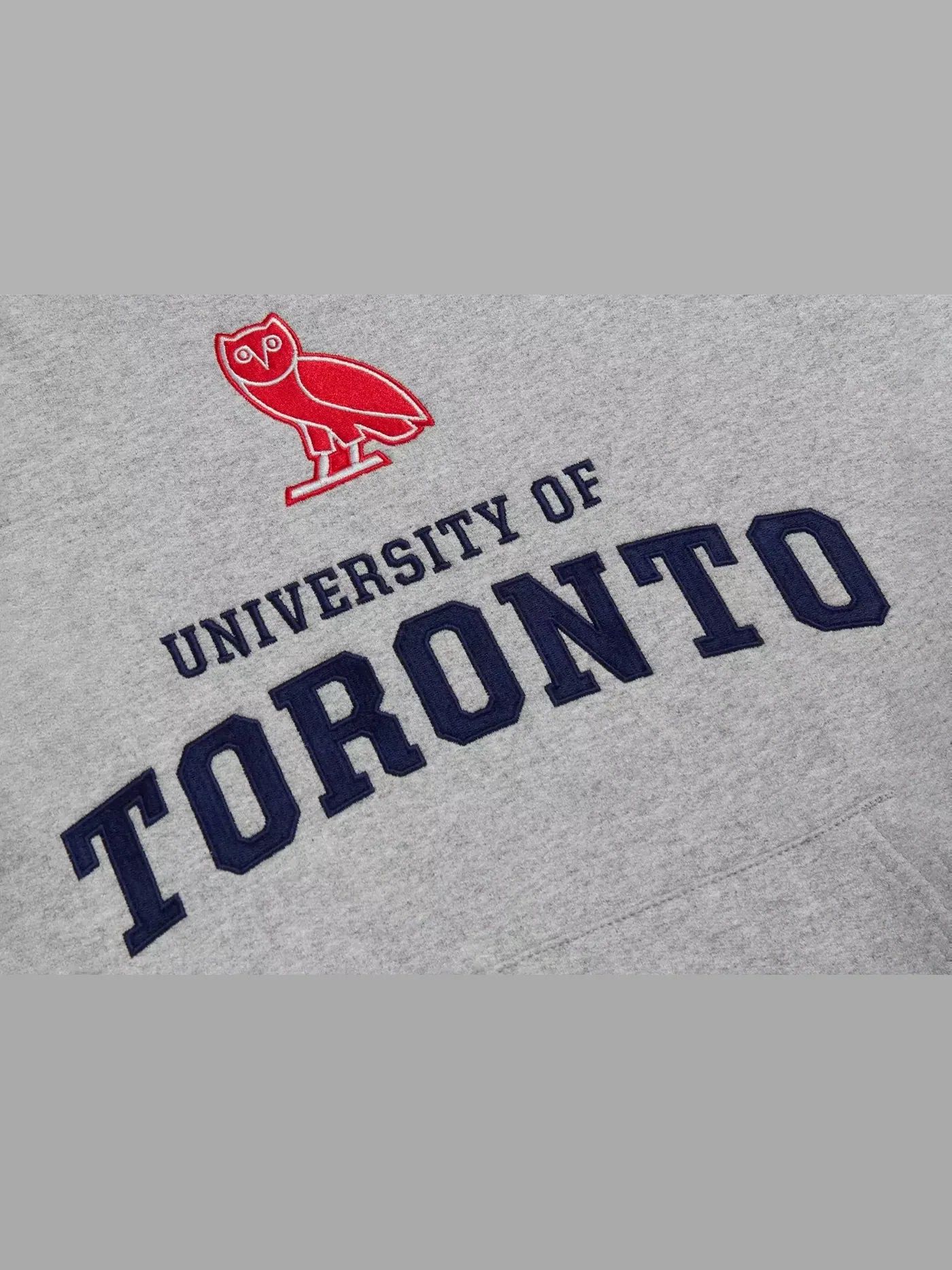 Мужская худи с принтом OVO U Of T University Hoodie OVO — изображение 2 из 2, серый