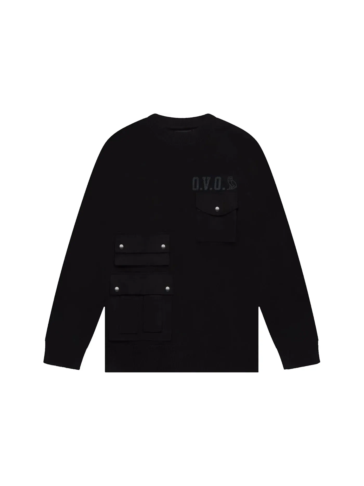 Мужская толстовка утилитарная OVO Crewneck — изображение 1 из 2, черный