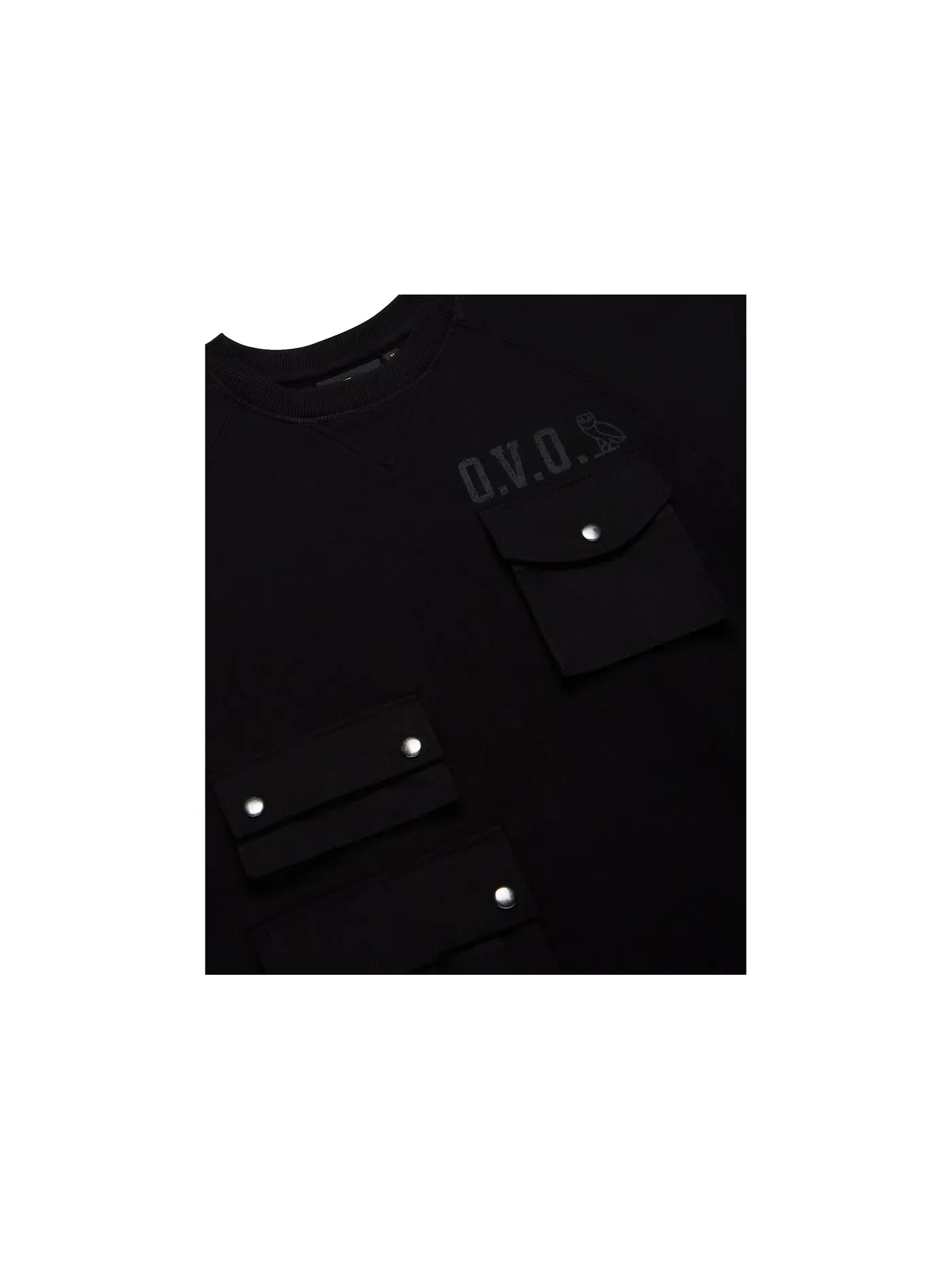 Мужская толстовка утилитарная OVO Crewneck — изображение 2 из 2, черный