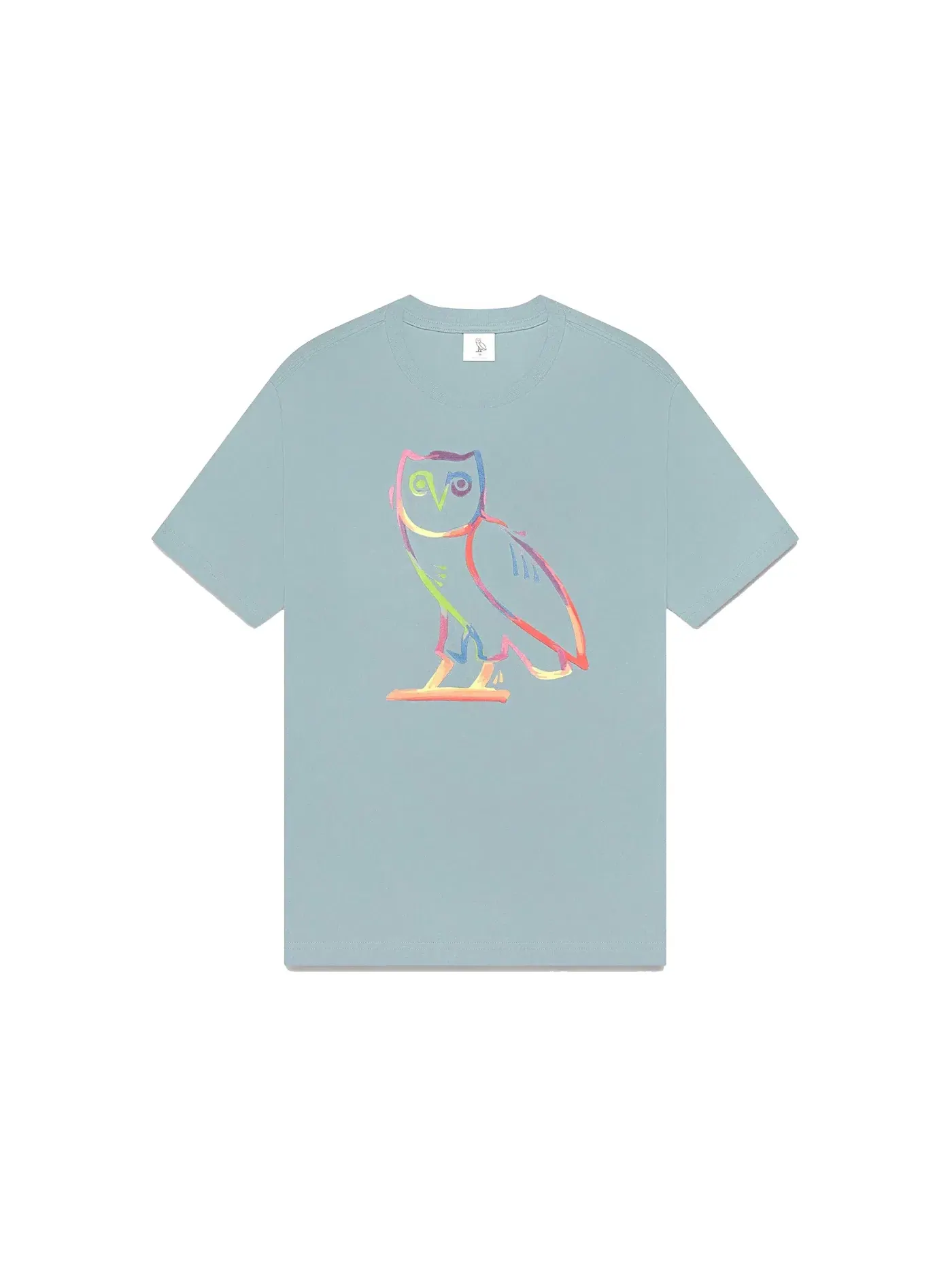 Мужская футболка с принтом OVO Watercolour Owl T-shirt — изображение 1 из 1, синий