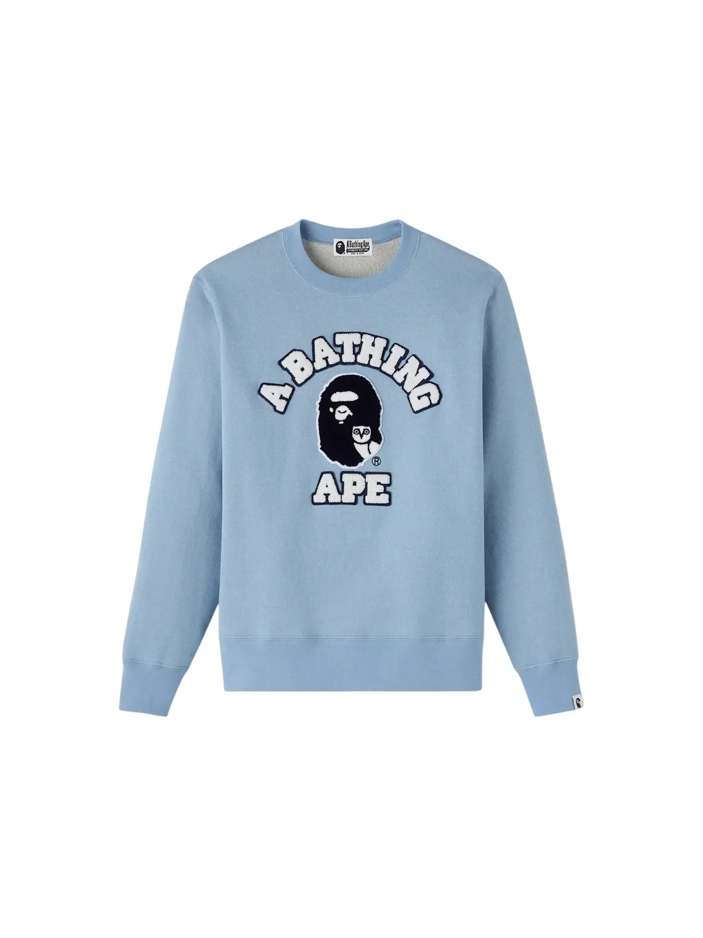 Мужской свитшот джинсовый на флисе Crewneck OVO — изображение 1 из 2, светлый индиго