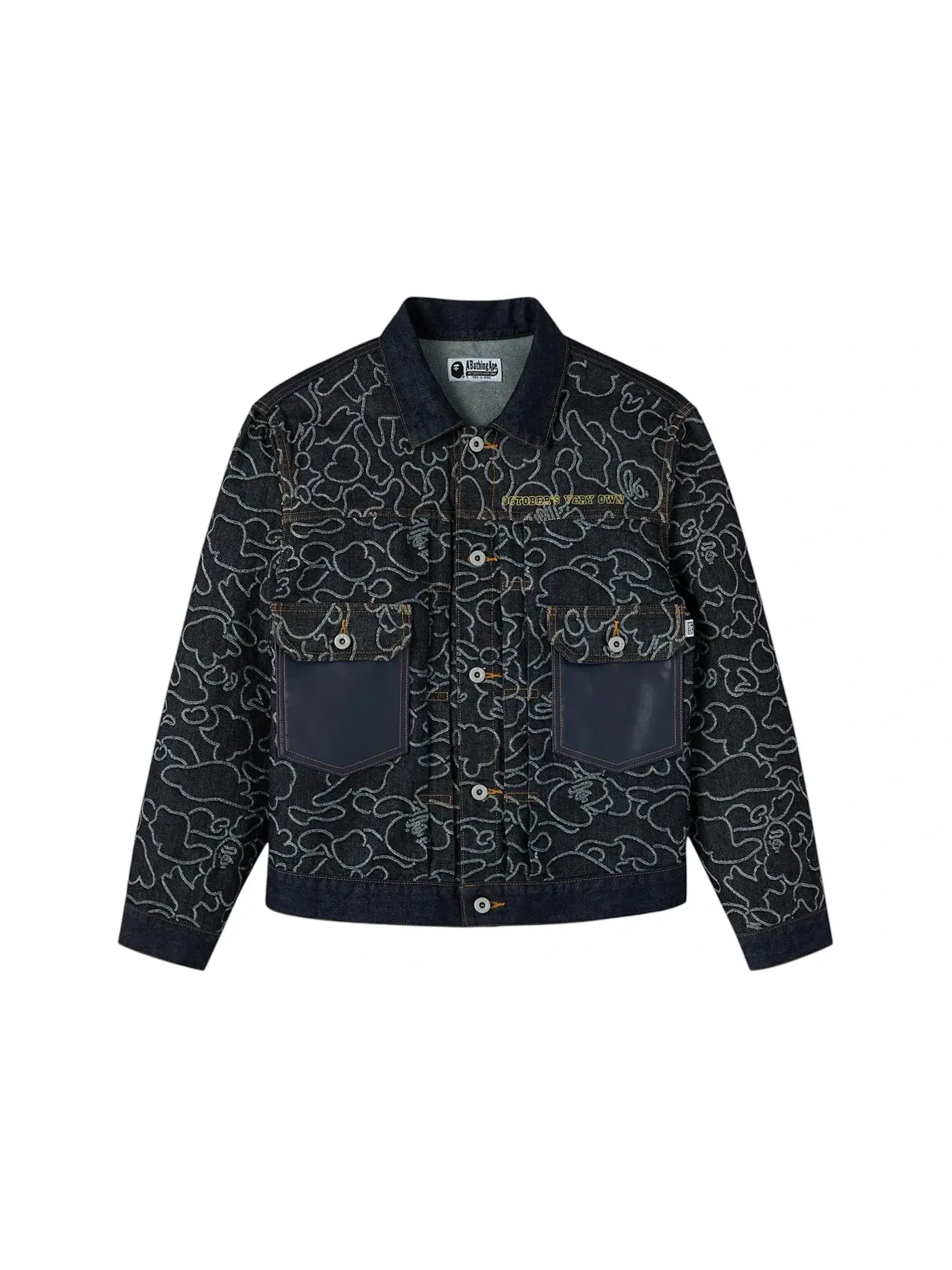 Мужская джинсовая куртка с камуфляжным принтом Neon 1st Camo Denim Jacket OVO — изображение 1 из 2, синий