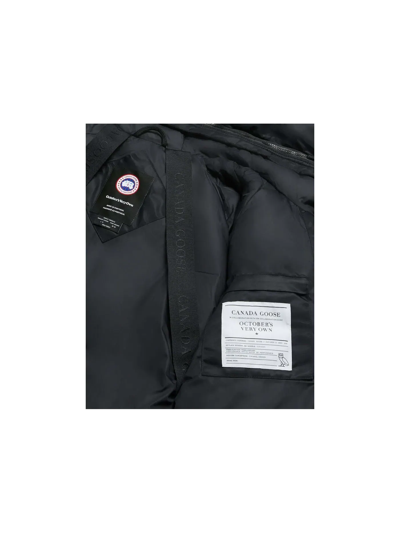 Мужская куртка-бомбер утепленная OVO Bomber — изображение 3 из 3, черный