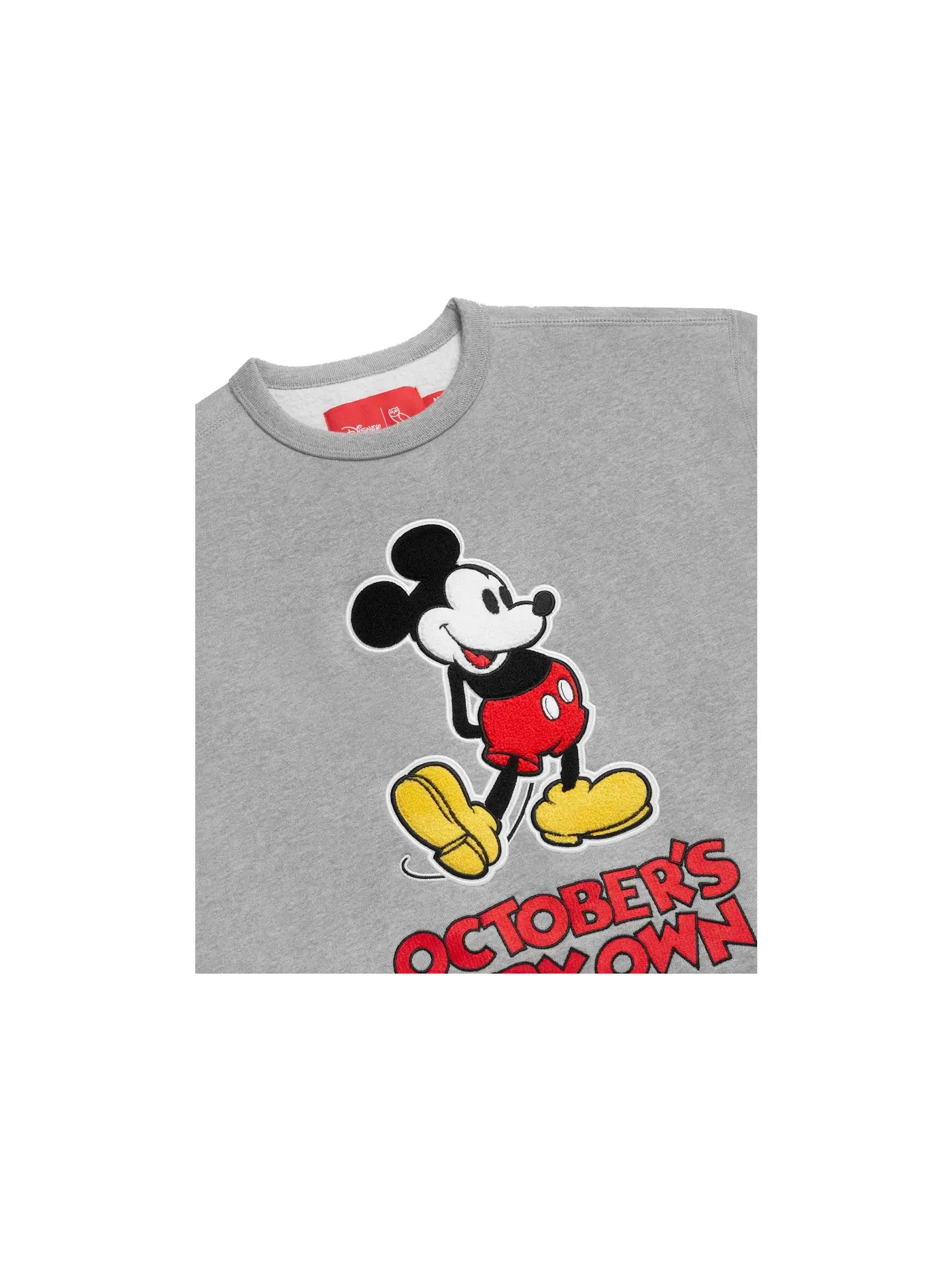 Мужской свитшот с принтом OVO x Disney Classic Mickey Crewneck OVO — изображение 2 из 2, серый