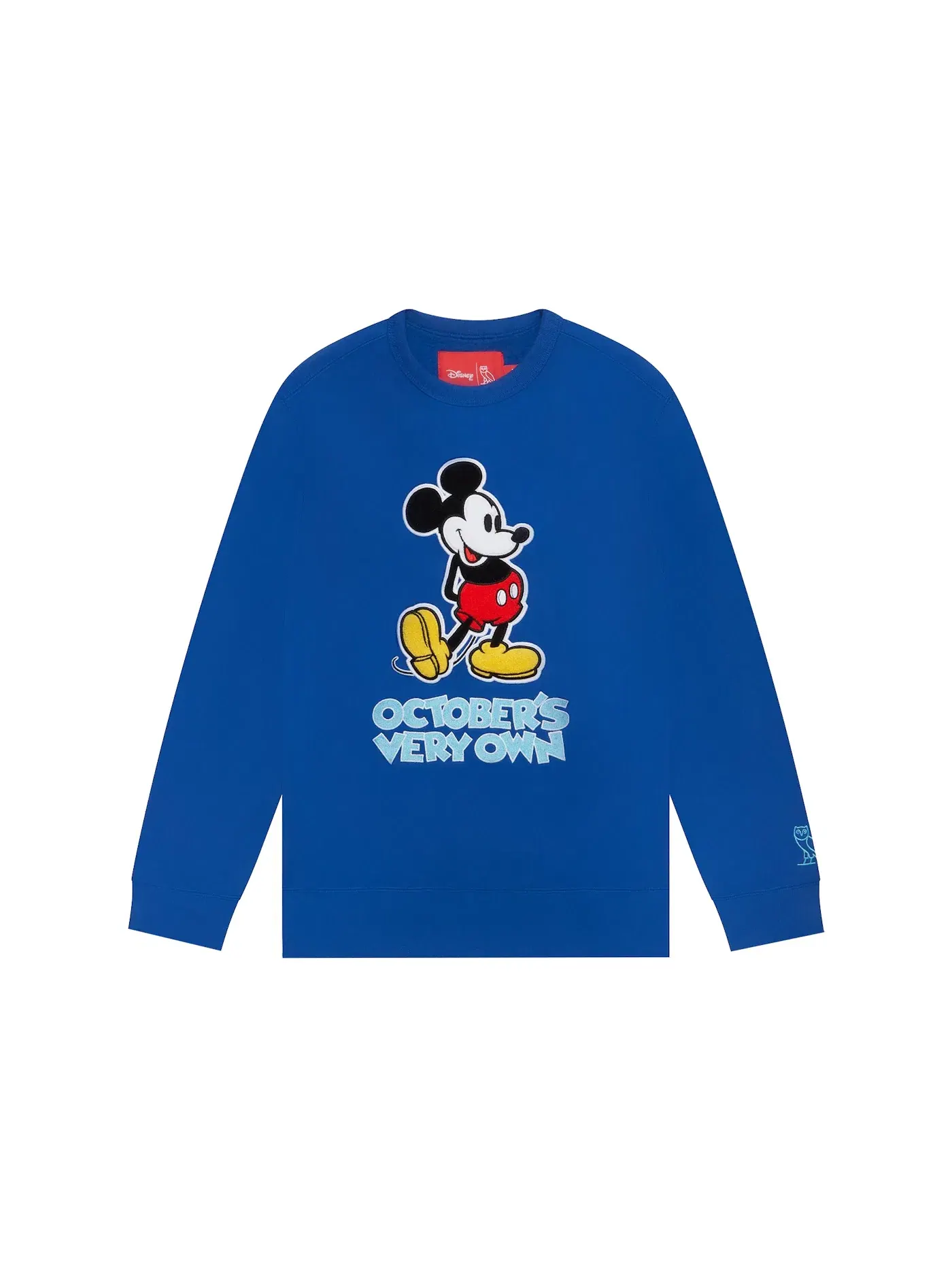 Мужской свитшот с принтом OVO x Disney Classic Mickey Crewneck Royal Blue — изображение 1 из 2