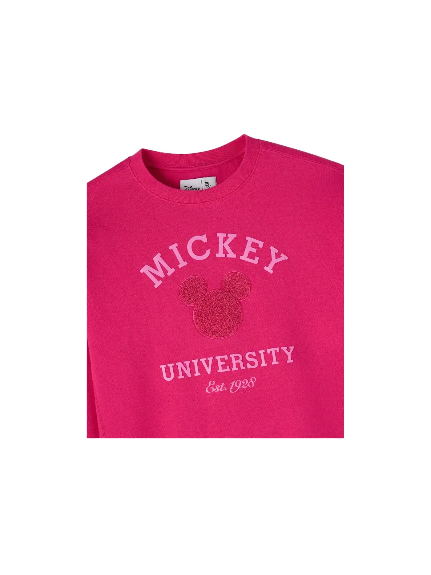 Мужской свитшот с принтом OVO x Disney Valentine's Collegiate Crewneck — изображение 2 из 2, фуксия